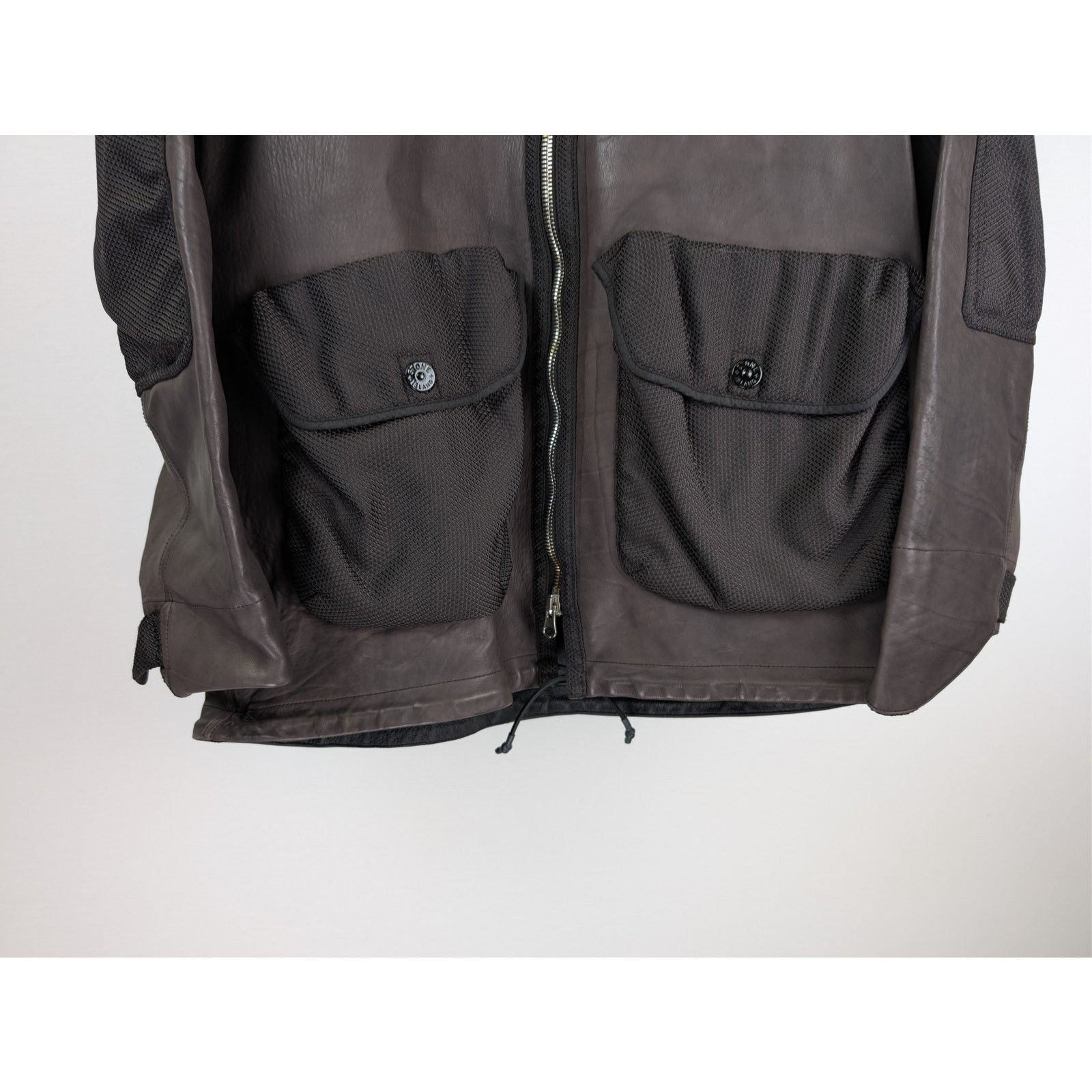 Stone Island o1rshd1 Real Leather Blouson Jacket in Dark Brown Size US L / EU 52-54 / 3 - 3 Thumbnail