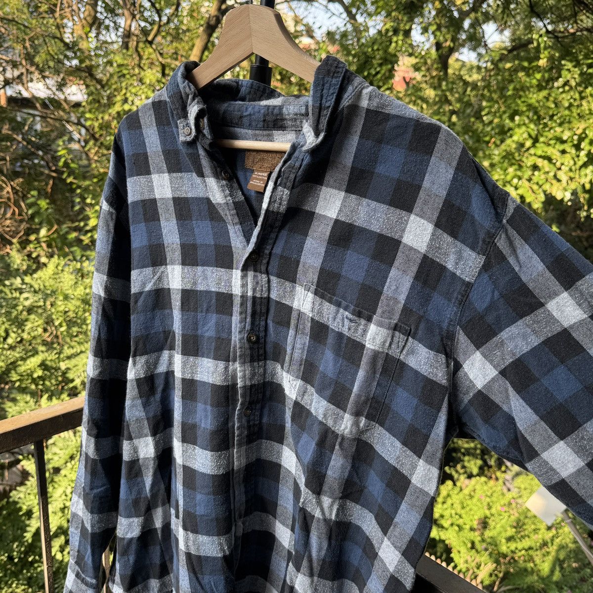 Vintage Thrashed Faded Distressed Flannel Shirt ERD Grunge Skater Size US XL / EU 56 / 4 - 4 Thumbnail