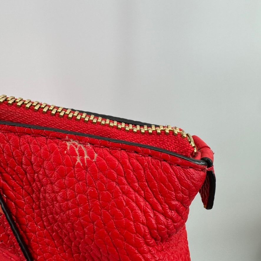 Michael Kors Michael Kors Riley Red Studded Leather Satchel MK Charm Bag Size ONE SIZE - 4 Thumbnail