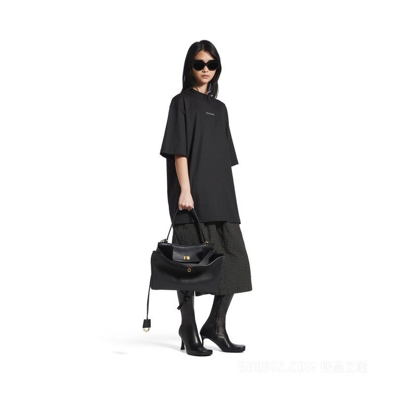 Balenciaga o1tr1nto0326 555 / Back T-Shirt Medium Fit in Black Size M / US 6-8 / IT 42-44 - 3 Thumbnail