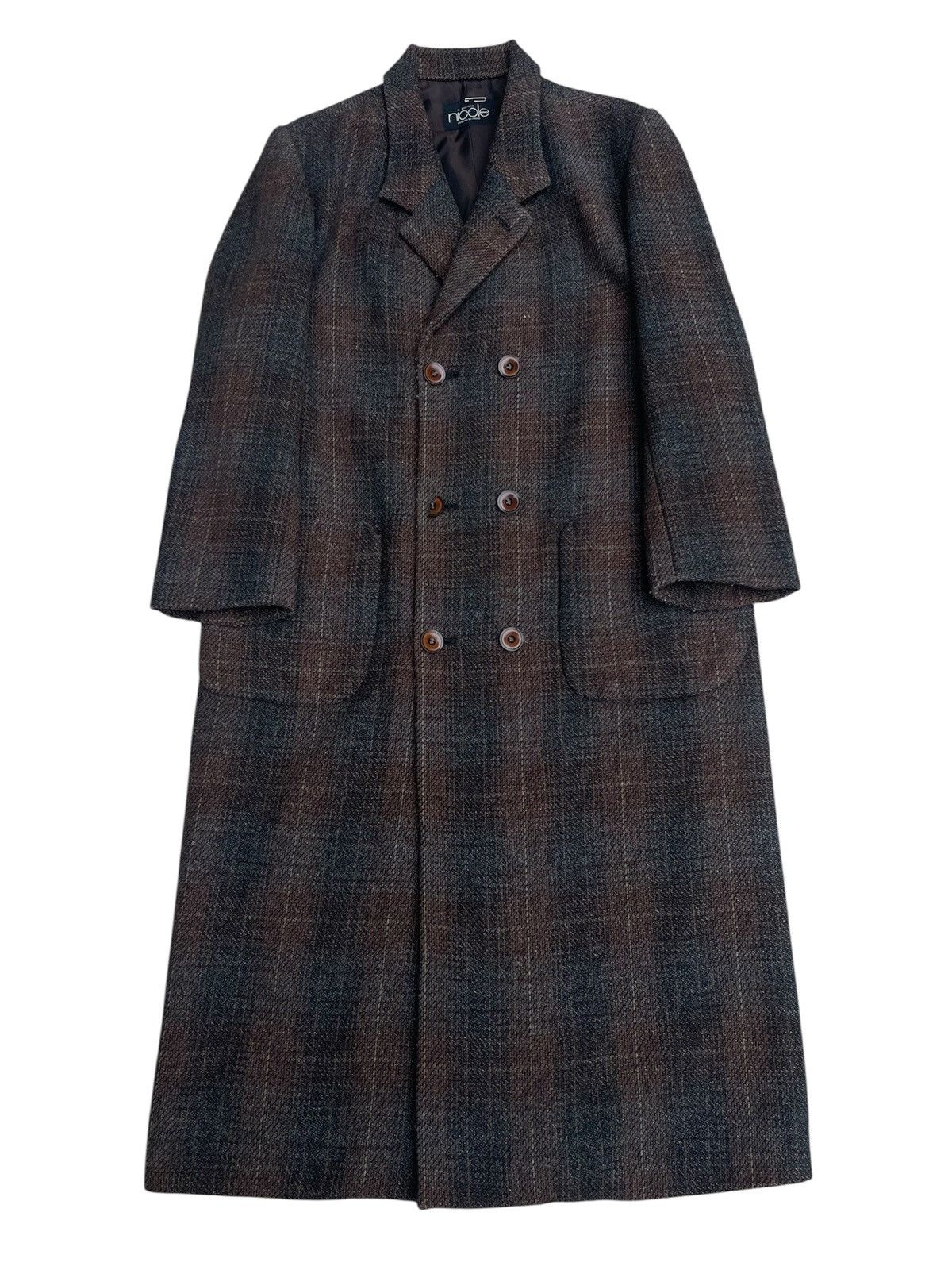 Nicole Club Vintage Nicole Tsuko Plaid Wool Overcoat Japan Boutique 80s Size US M / EU 48-50 / 2 - 1 Thumbnail