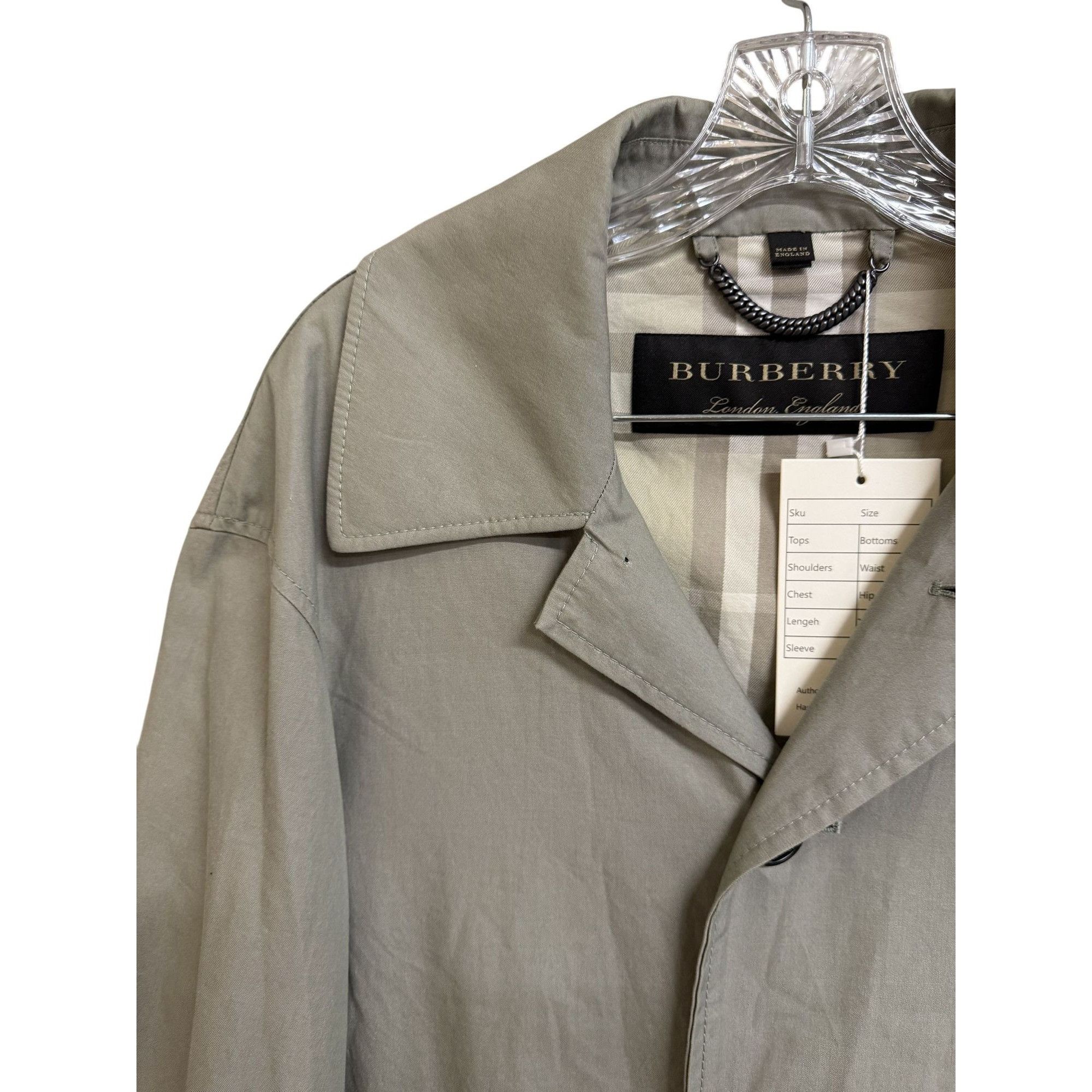 Burberry Burberry Beige Cotton Trench Coat With Button Closure & Belt Size US XS / EU 42 / 0 - 3 Thumbnail
