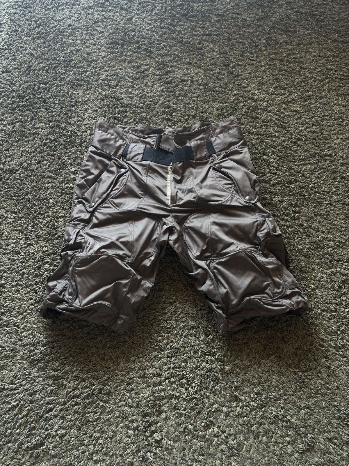 Dolce & Gabbana SS08 DOLCE & GABBANA WIRE WRINKLE SHORTS BONDAGE CARGO PANTS Size US 32 / EU 48 - 1 Thumbnail