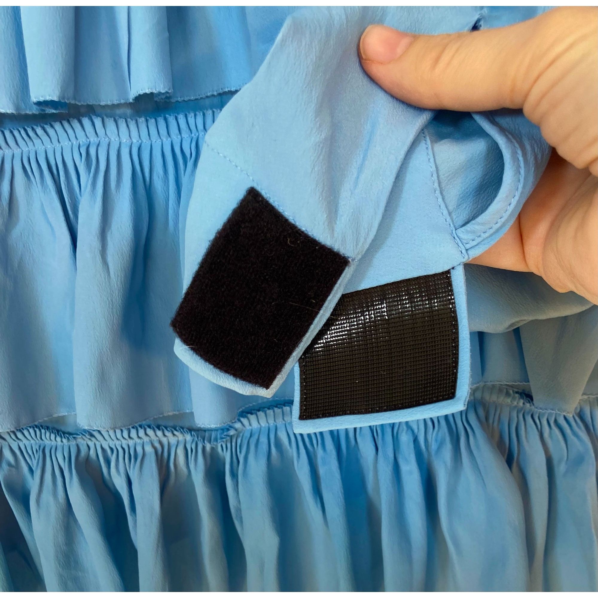 Marni Marni, Roomy Sky Blue Ruffled Blouse, Size 42 IT, (6 US, 38 Size M / US 6-8 / IT 42-44 - 3 Thumbnail