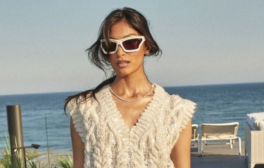 Loewe Loewe LW40143U 25A Sunglasses Ivory Geometric Frame Size ONE SIZE - 7 Thumbnail