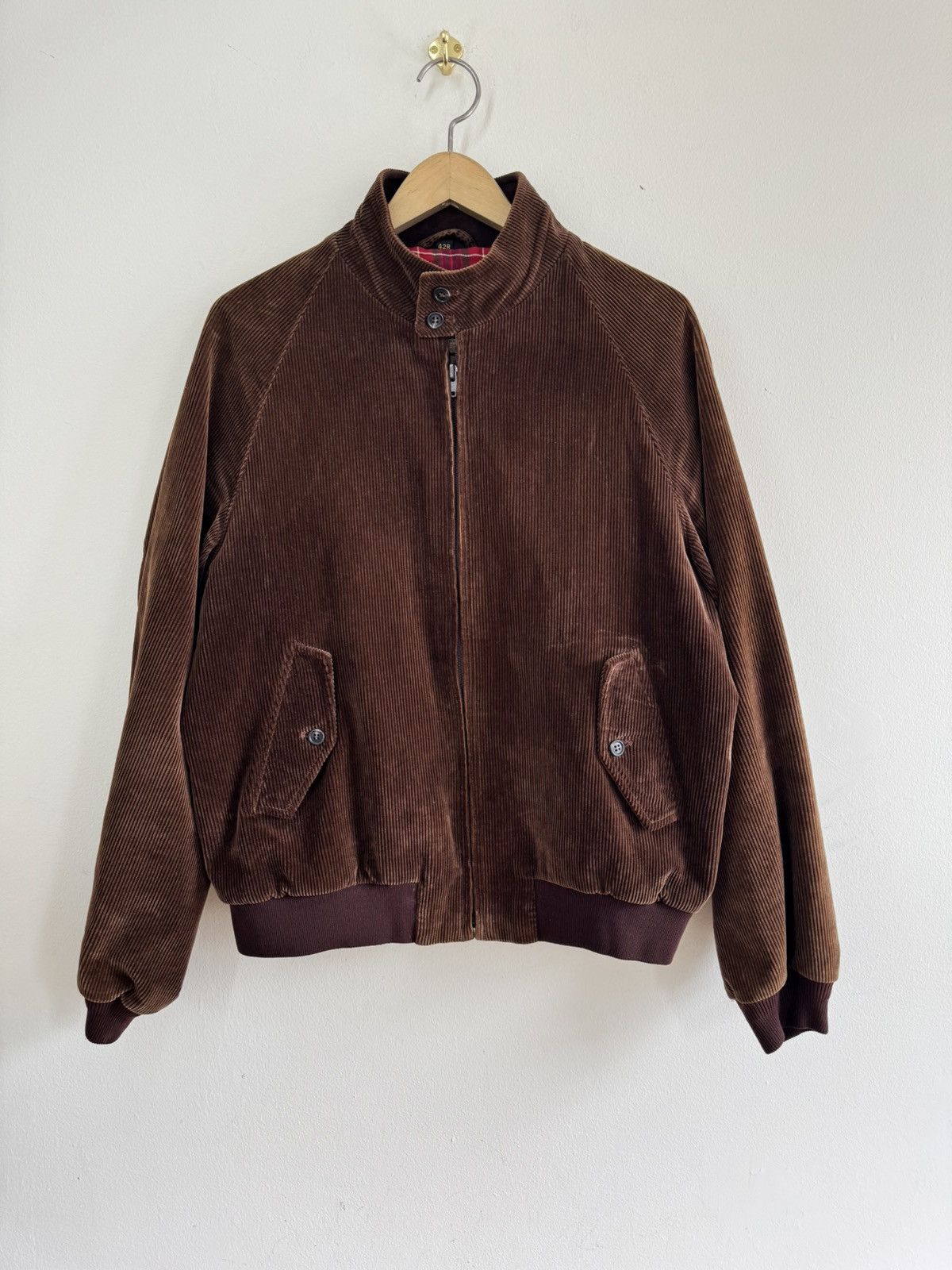 ジャケット・アウター 90's vintage Suede Leather G9Jacket VINTAGE ORIGINAL BARACUTA G9 PLAID LINED HARRINGTON JACKET