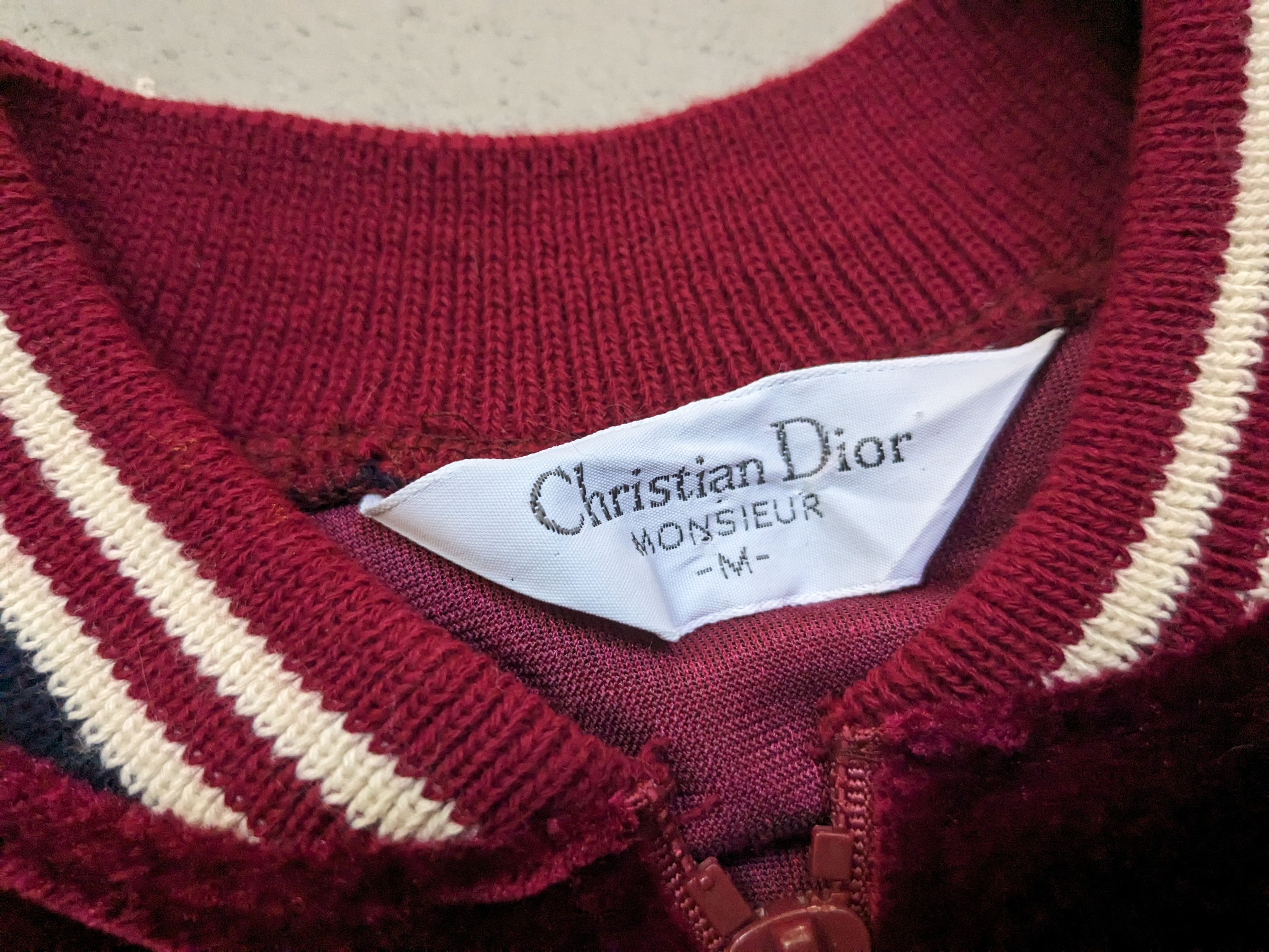Christian Dior Monsieur Vintage Christian Dior Velvet Zip Up Shirt Medium Burgundy Size US M / EU 48-50 / 2 - 6 Thumbnail