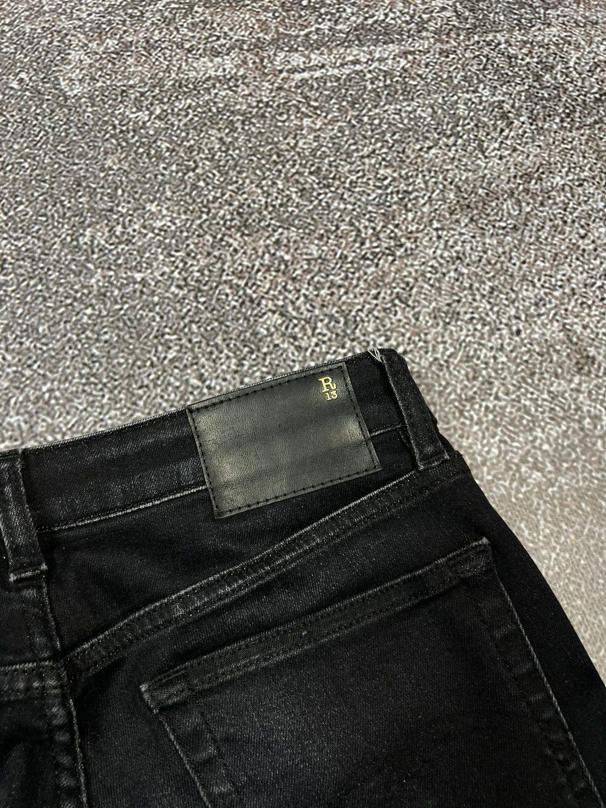 R13 R13 Kate skinny distressed denim pants dark moon Size 26" / US 2 / IT 38 - 12 Thumbnail