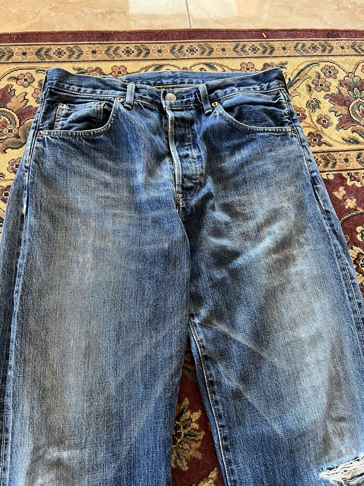Levi's × Levi's Vintage Clothing VINTAGE LEVIS 503B BIG E SELVEDGE DISTRESSED JEANS Size US 32 / EU 48 - 4 Thumbnail