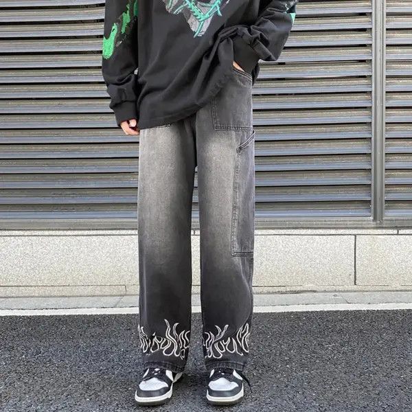 Japanese Brand × Jean Fire Straight Baggy Denim Jeans Size US 32 / EU 48 - 1 Thumbnail