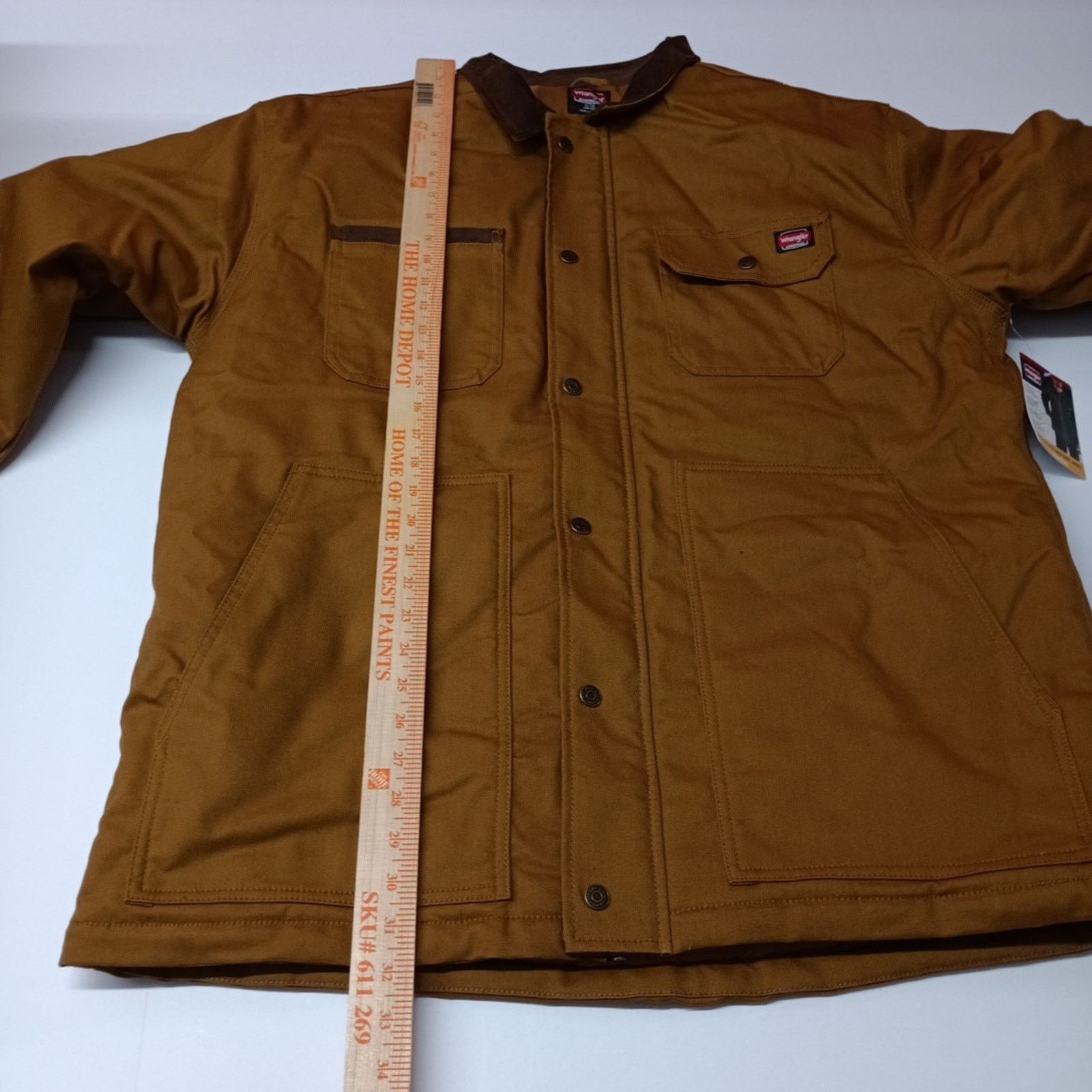 Wrangler Wrangler Jacket Duck Quilted Lined Brown Men's XL Canvas Size US XL / EU 56 / 4 - 6 Thumbnail