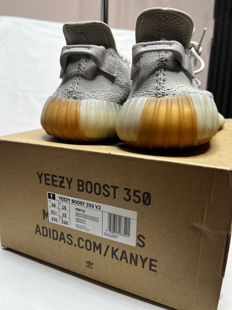 Adidas × Kanye West Size 16US adidas Yeezy Boost 350 V2 Sesame Size US 15 / EU 48 - 4 Thumbnail