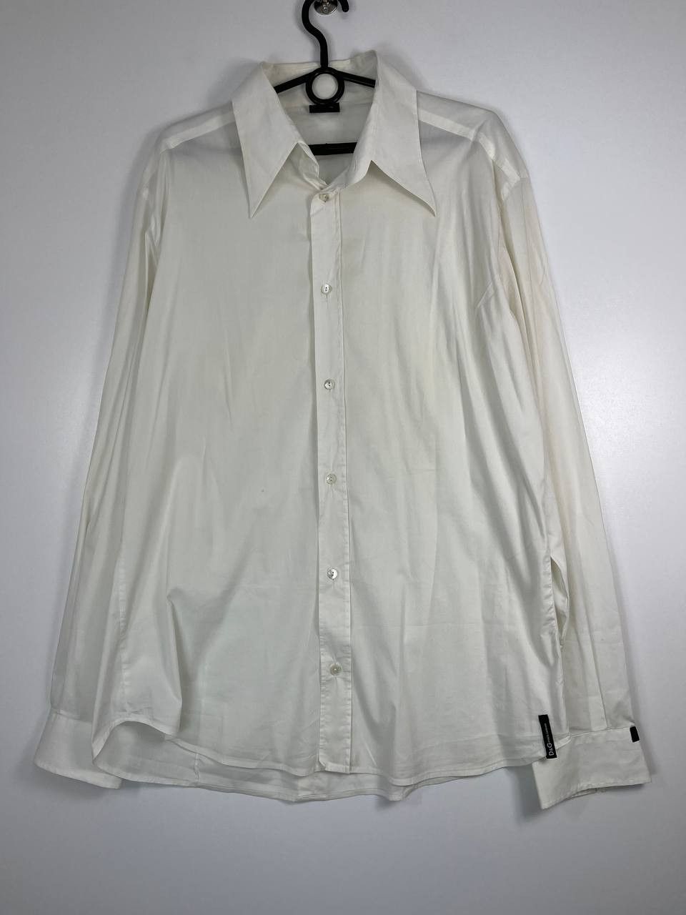 Dolce & Gabbana D&g Dolce & Gabbana White Button Up Dress Long Sleeve XL Size US XL / EU 56 / 4 - 1 Thumbnail