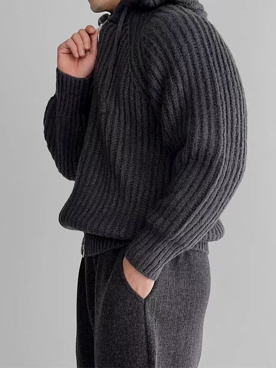 Japanese Brand Vintage Knit Thick Sweater Casual Hooded Jacket Coat Size US M / EU 48-50 / 2 - 4 Thumbnail