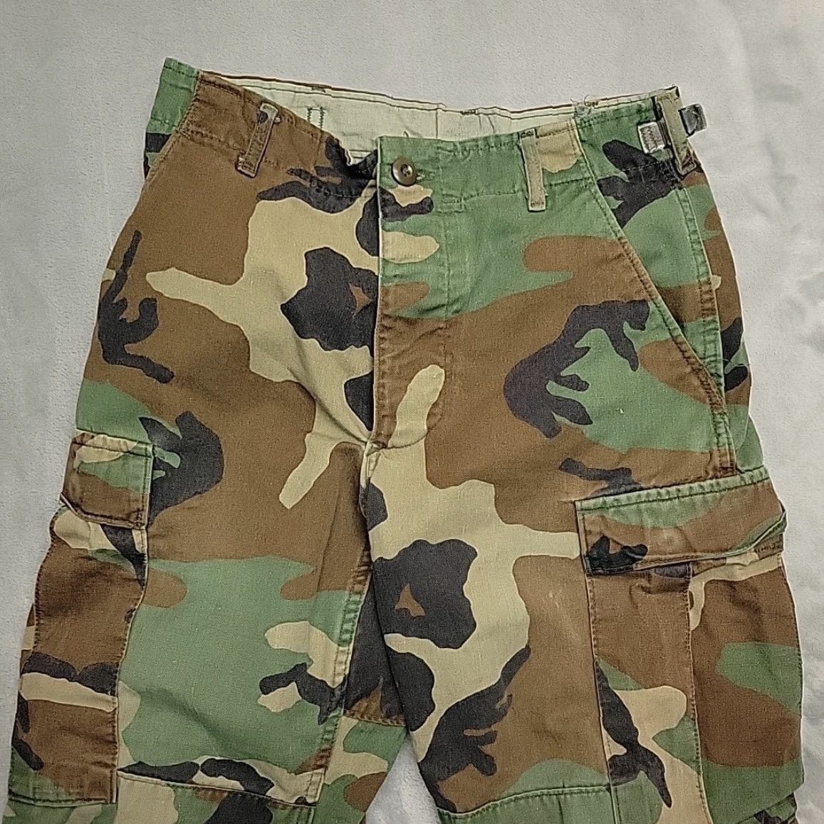 Vintage USGI Woodland Camo Pants Mens Small Short 30x29 BDU Combat Trousers 90s Grunge Size US 30 / EU 46 - 3 Thumbnail