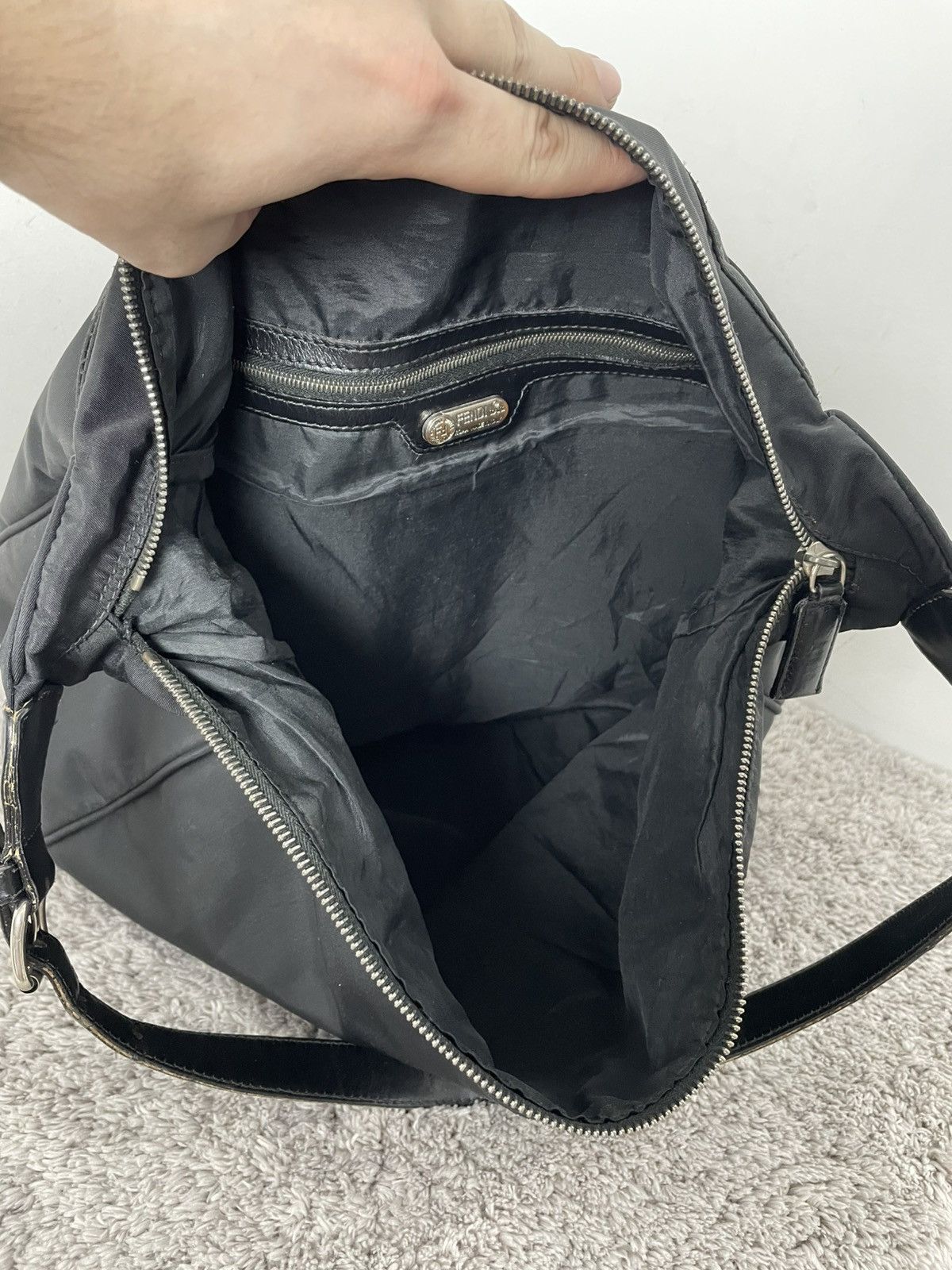 Fendi Fendi Black Nylon Shoulder Bag Size ONE SIZE - 9 Thumbnail