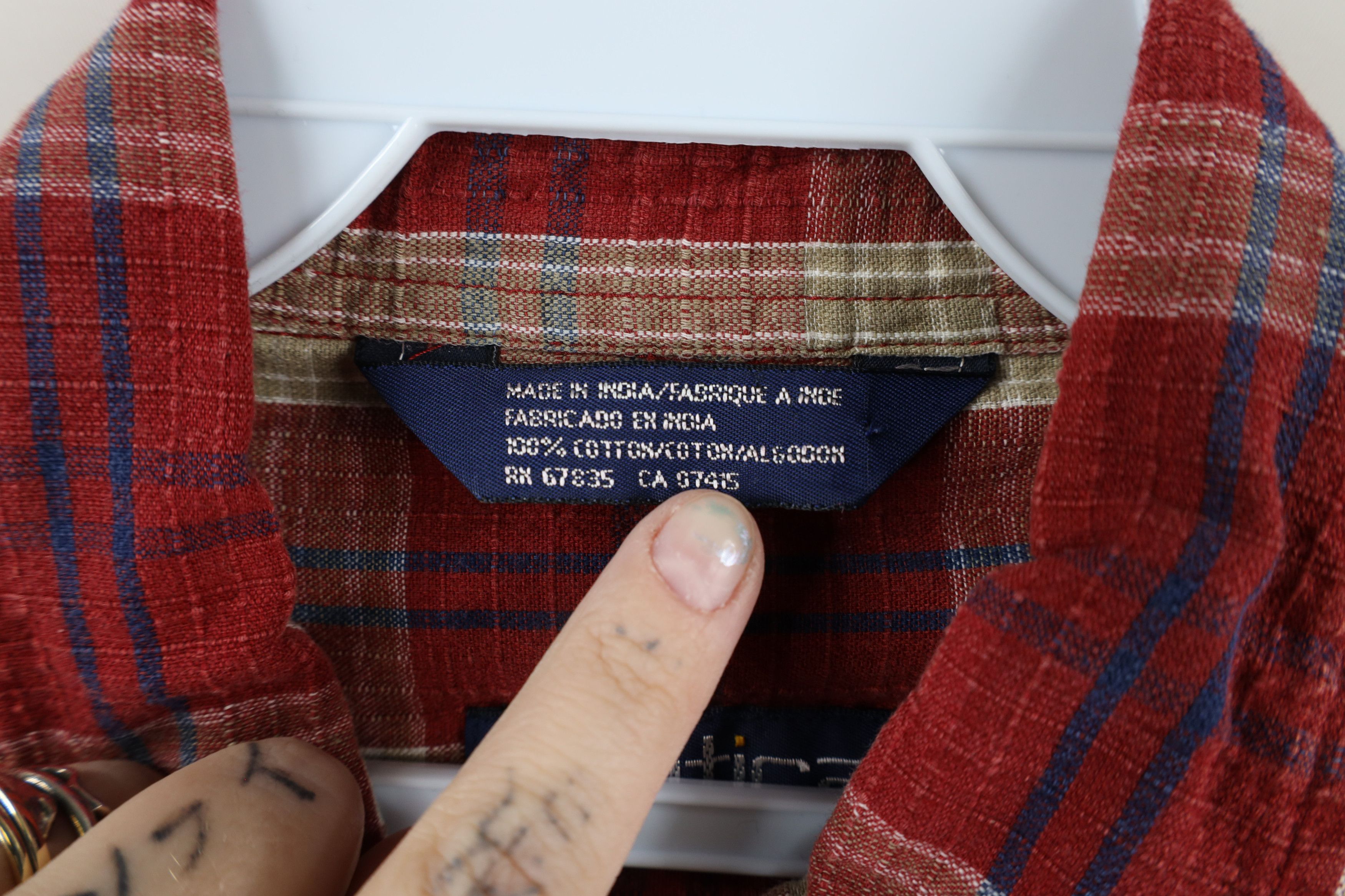Nautica × Vintage Vintage 90s Nautica Seer Sucker Short Sleeve Button Shirt Size US L / EU 52-54 / 3 - 7 Thumbnail