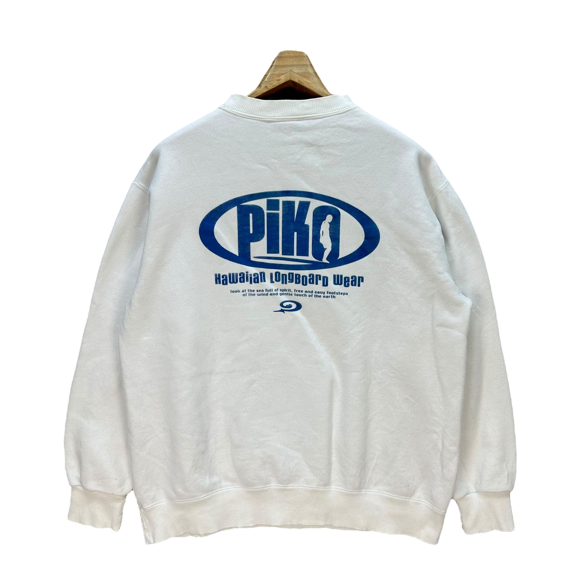 Vintage PIKO HAWAIIAN LONGBOARD WEAR Big Logo Sweatshirt #A4-0102 Size US L / EU 52-54 / 3 - 1 Thumbnail