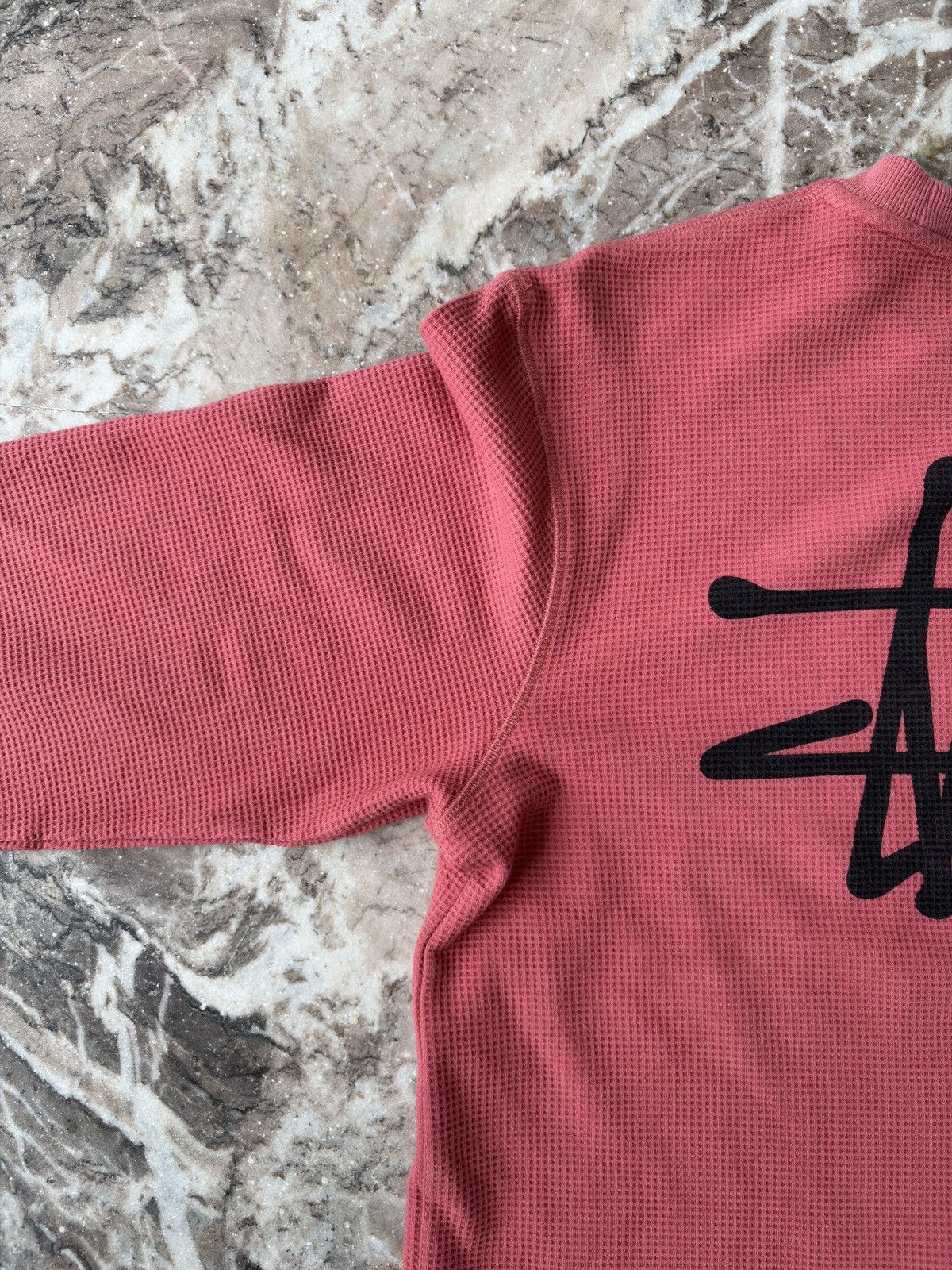Stussy Stüssy Long Sleeve Thermal shirt with a waffle knit Size US M / EU 48-50 / 2 - 3 Thumbnail