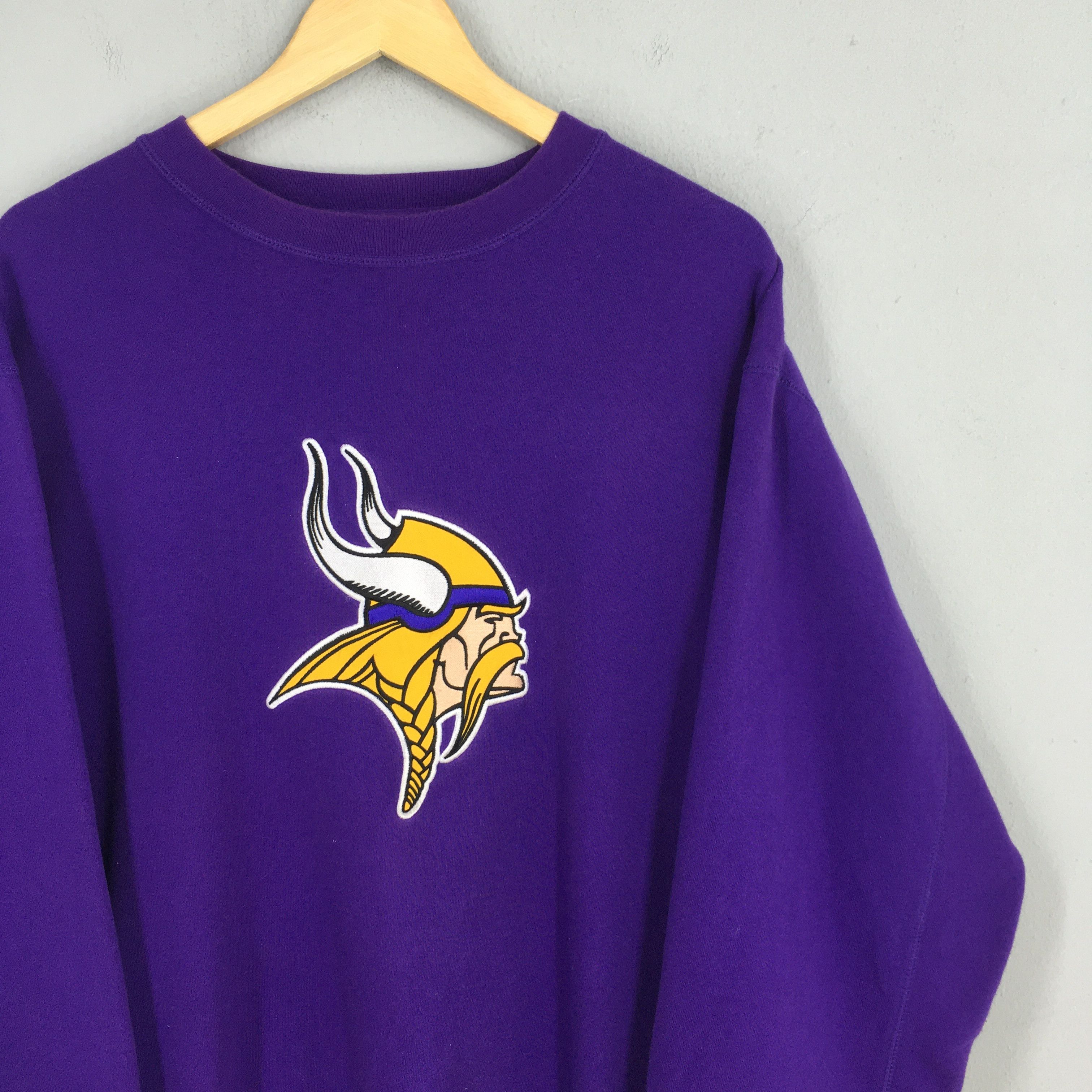 Vintage Minnesota Vikings NFL Purple Sweatshirt 2XLarge