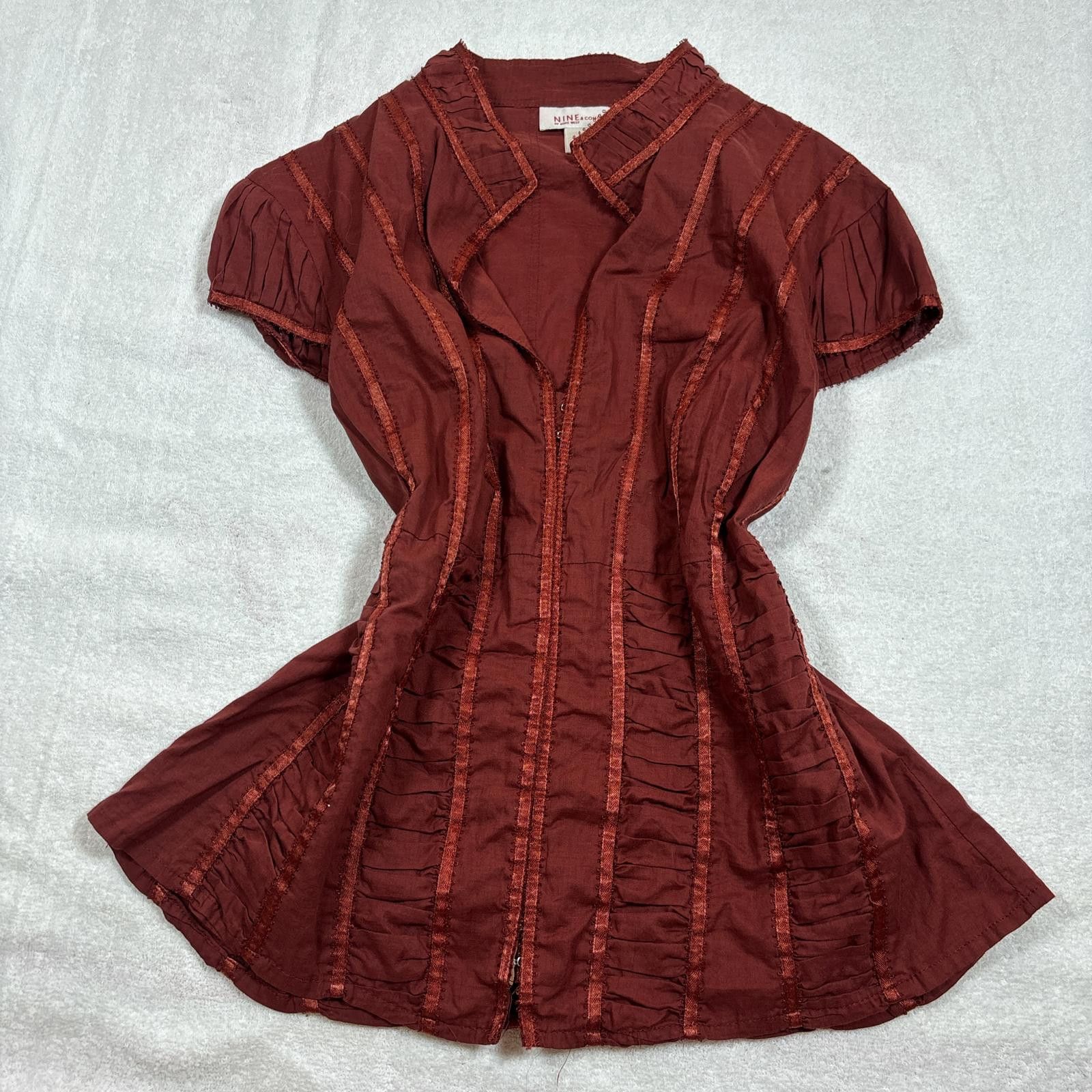 Nice Collective y2k red grunge corset style blouse Size L / US 10 / IT 46 - 1 Thumbnail