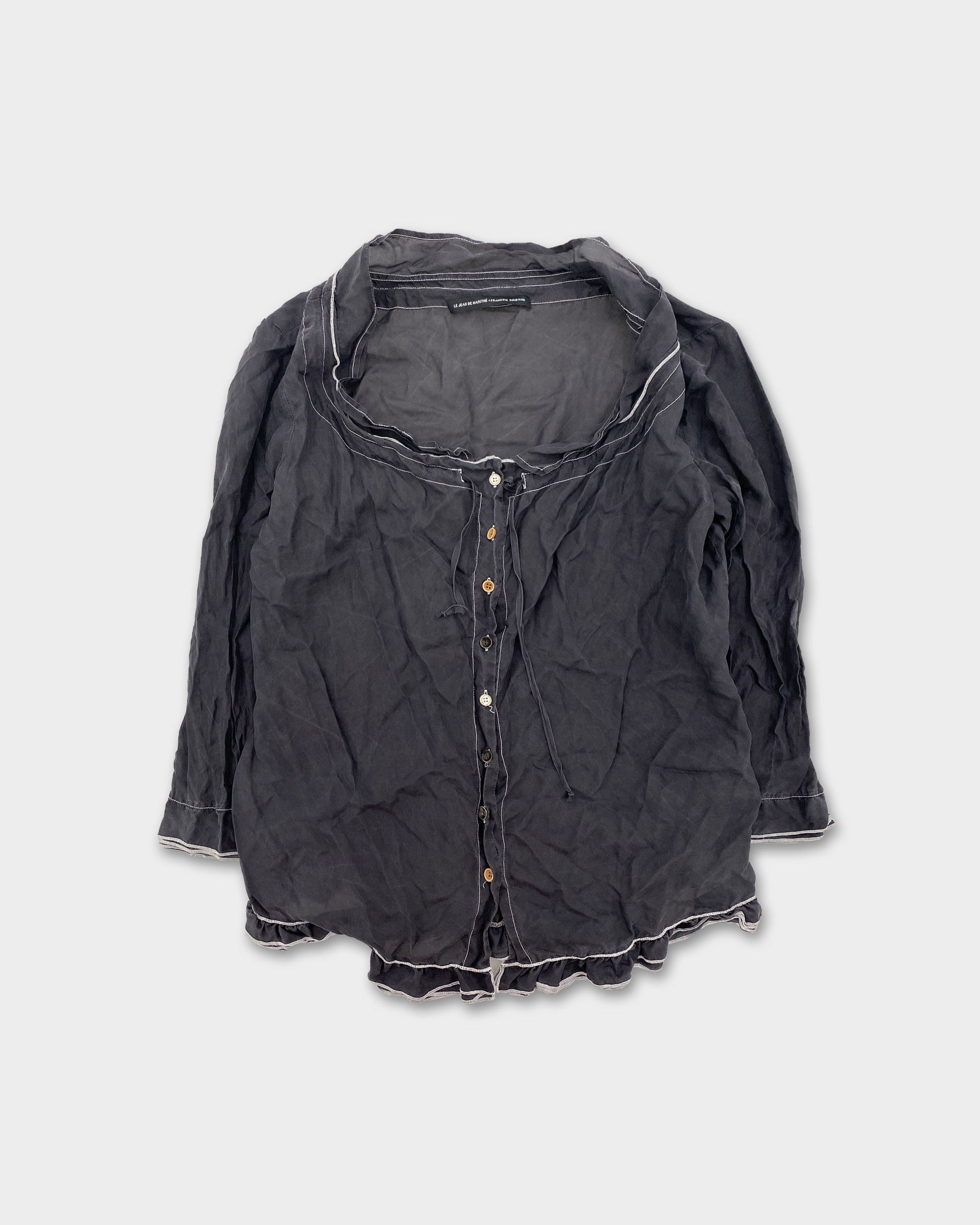 Marithe + Francois Girbaud 1990s Oversized Silk Top Size S / US 4 / IT 40 - 1 Thumbnail