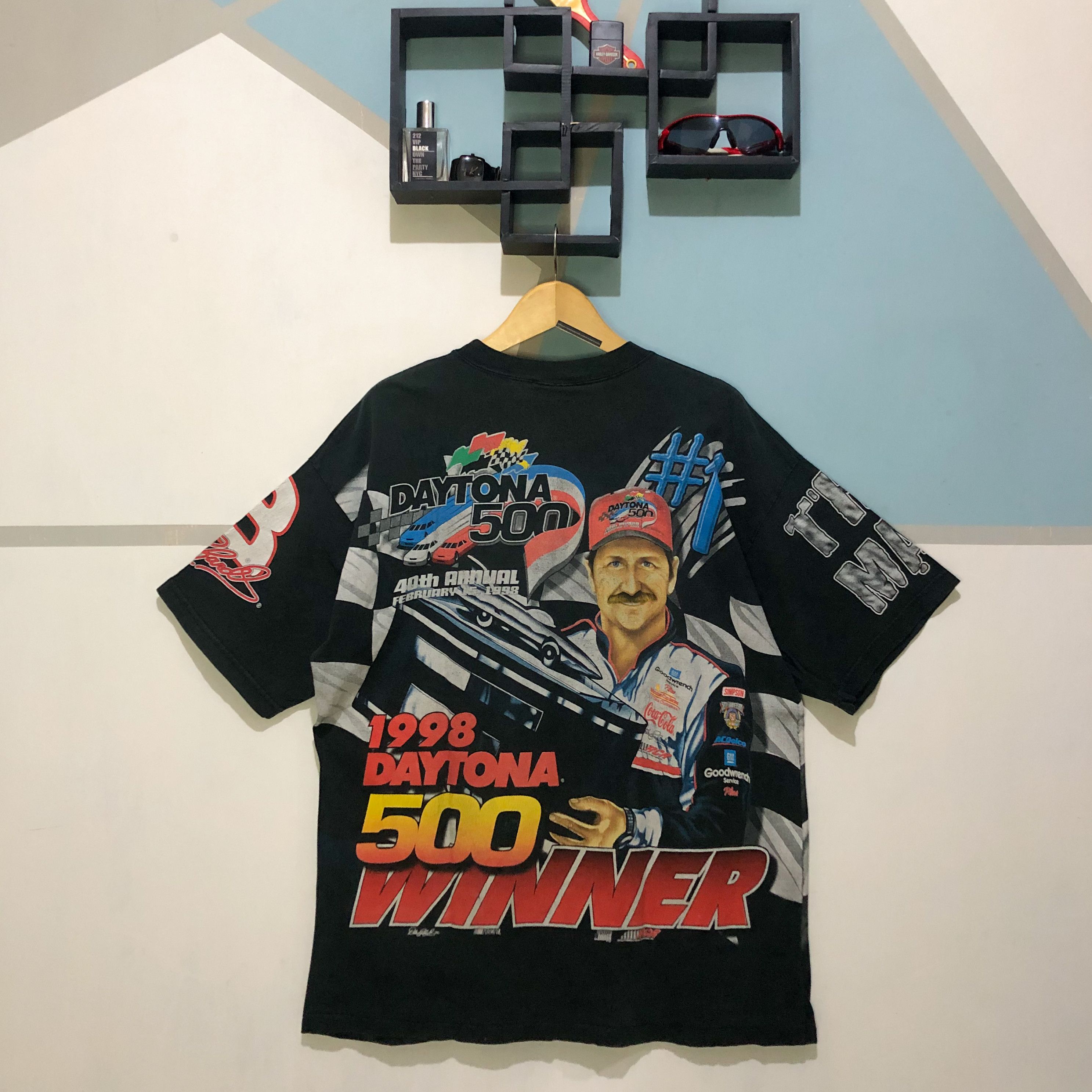 Chase Authentics Vintage 90's Dale Earnhardt The Will to Win All T-Shirt Size US XL / EU 56 / 4 - 15 Thumbnail
