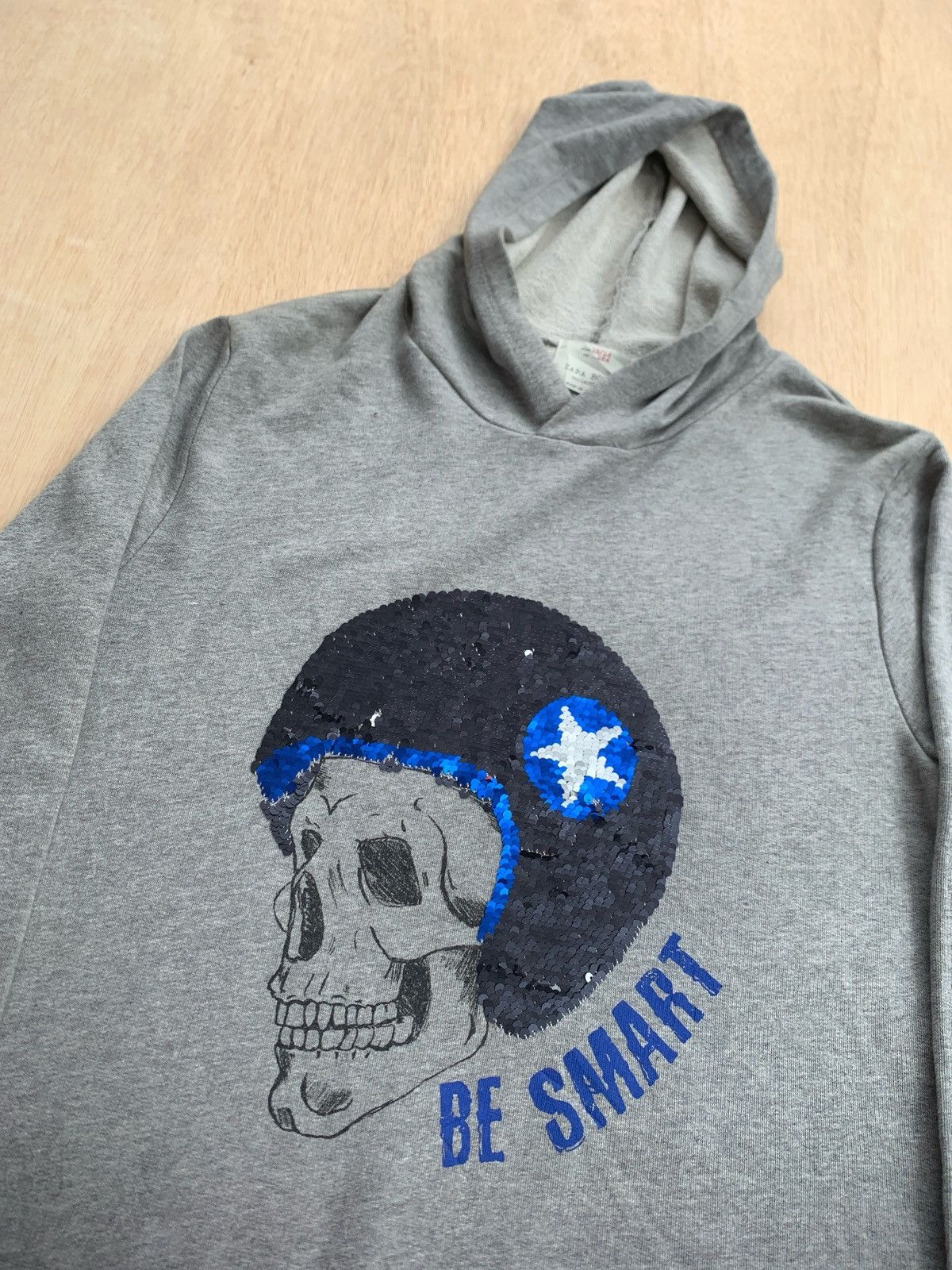 Japanese Brand × Zara Zara Boys Collection Be Smart Skull Hoodie Size US L / EU 52-54 / 3 - 3 Thumbnail