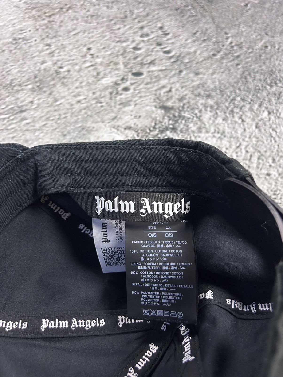 Palm Angels Palm Angels cap black big logo embroidery Size ONE SIZE - 3 Thumbnail
