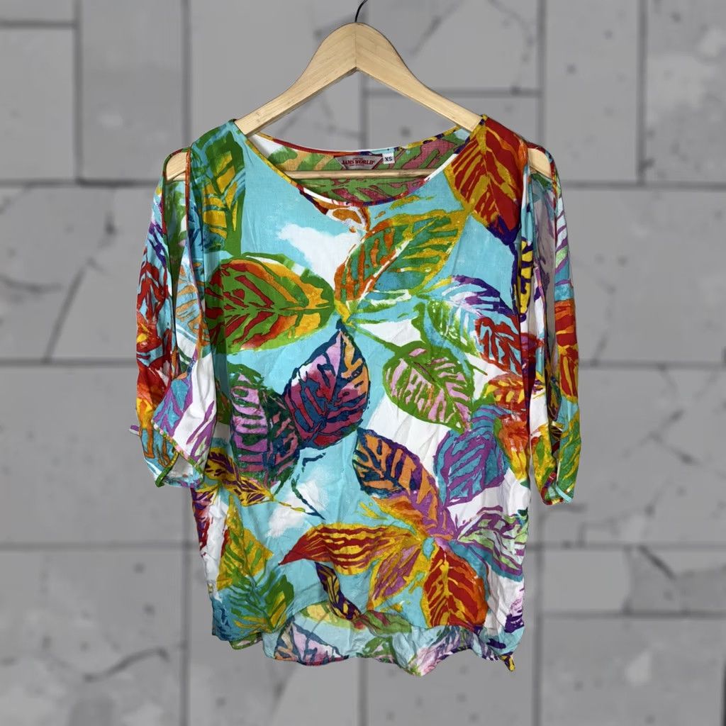 Jams World Jams World Shirt Womens XS Multi Color Pullover Blouse HACIENDA SIZE RAYON Size XS / US 0-2 / IT 36-38 - 1 Thumbnail