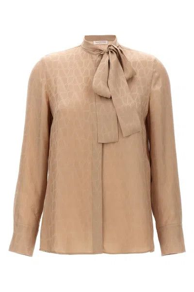 Valentino o1s22i1n0924 Silk Jacquard Toile Iconographe Shirt Size M / US 6-8 / IT 42-44 - 1 Thumbnail
