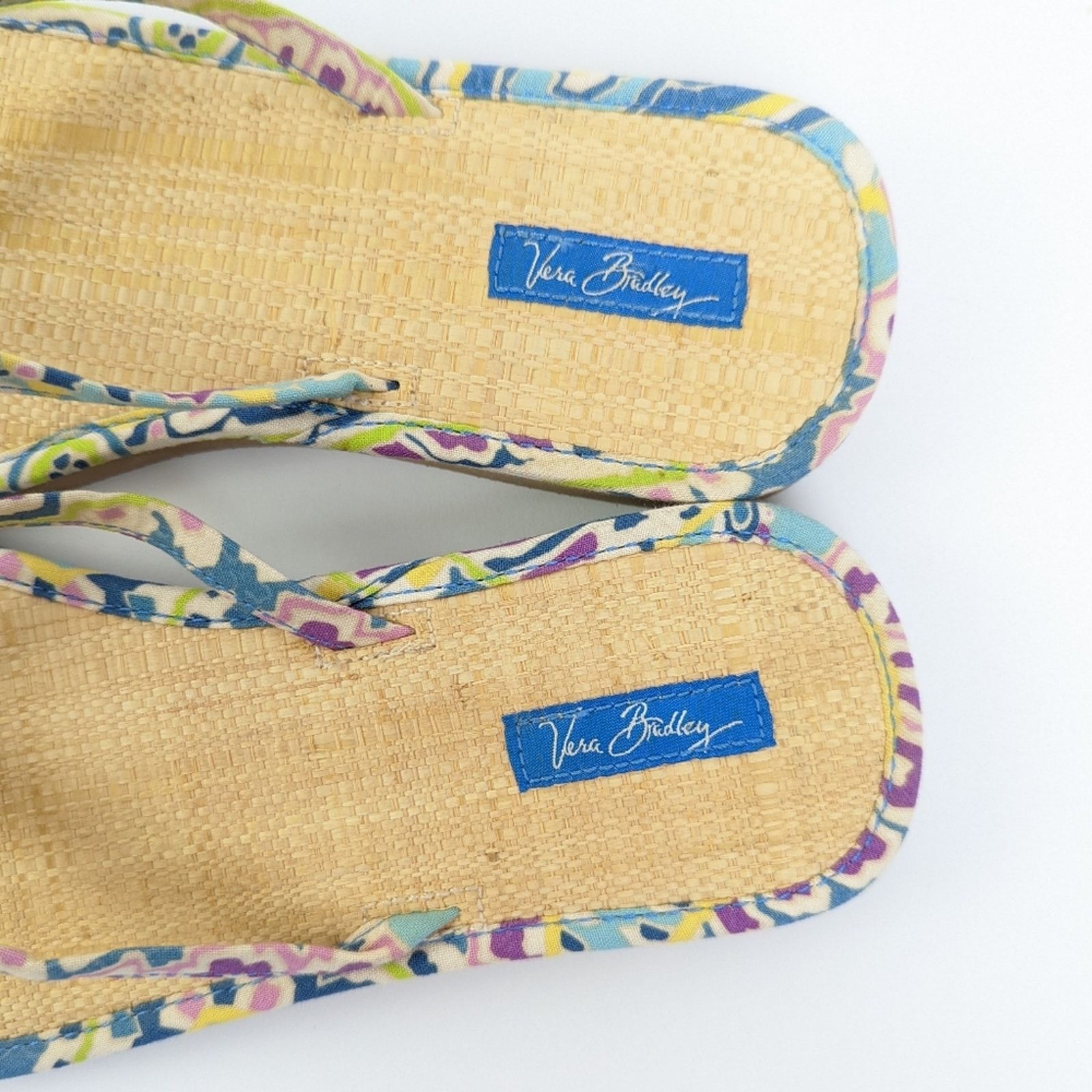 Vera Bradley Vera Bradley Straw Flip Flop Sandals in Capri Blue - 6.5 Size US 6.5 / IT 36.5 - 6 Thumbnail
