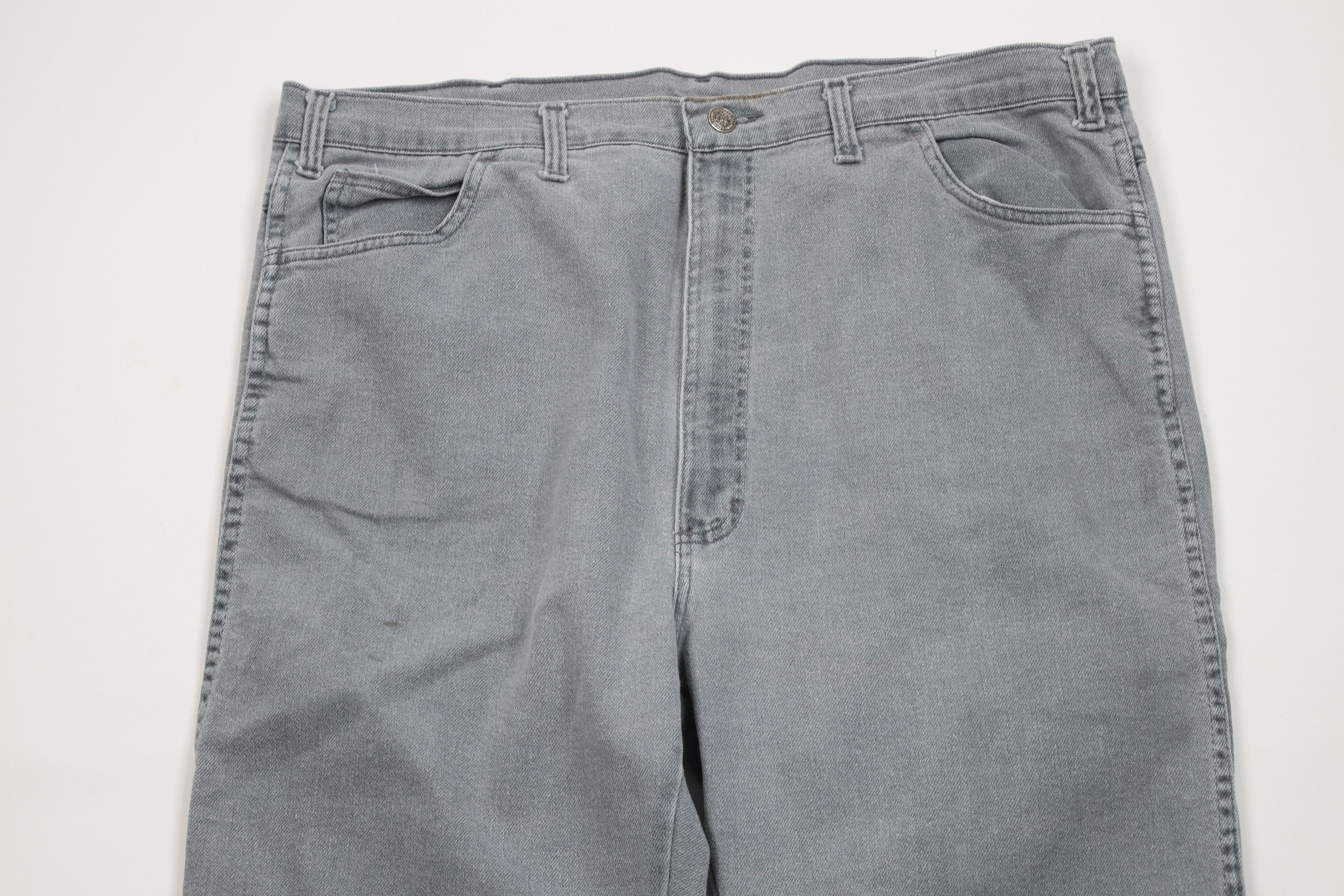 Vintage Vintage 90s Streetwear Stonewash Wide Leg Denim Jeans Gray Size US 38 / EU 54 - 2 Thumbnail
