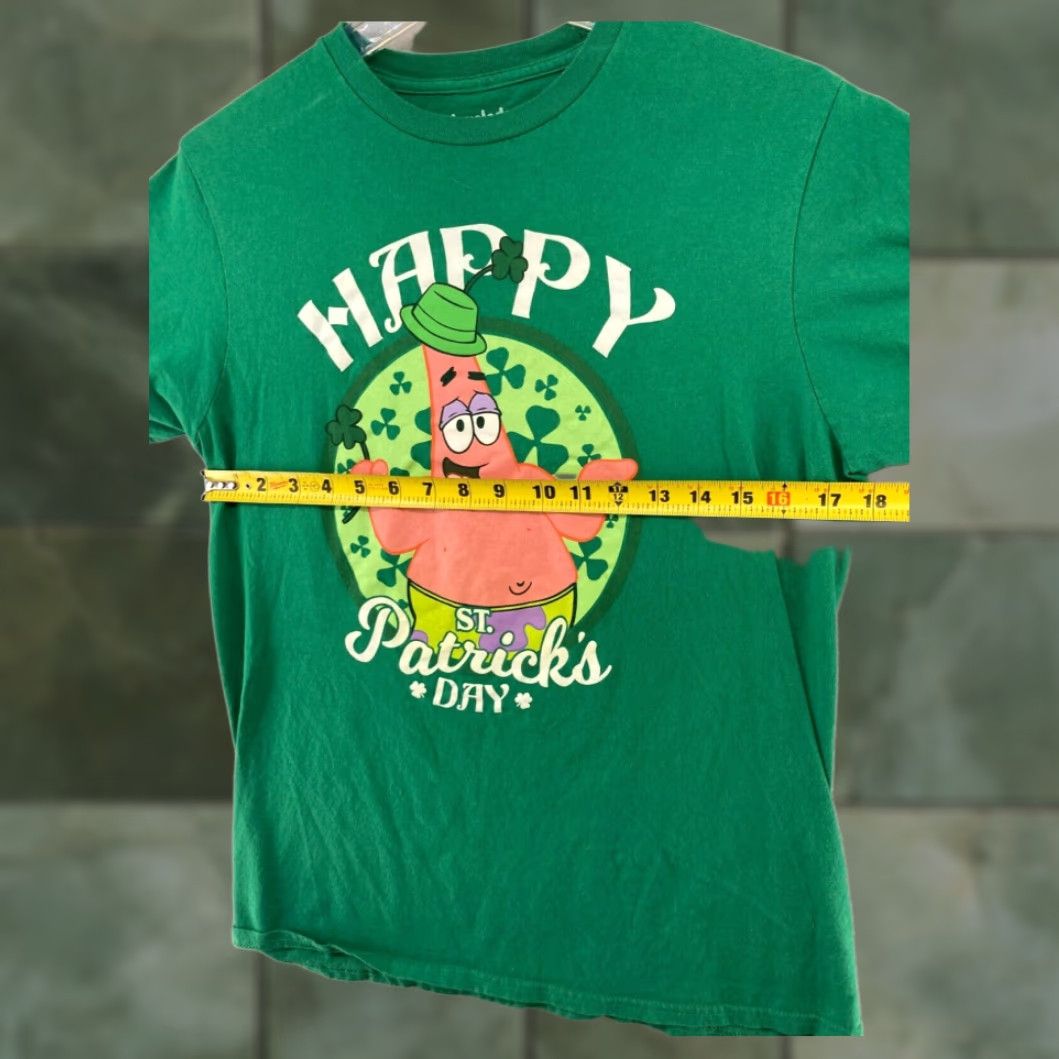 Nickelodeon Nickelodeon SpongeBob SquarePants Patrick Star Green T-Shirt Adult Medium Mens Size US M / EU 48-50 / 2 - 2 Thumbnail