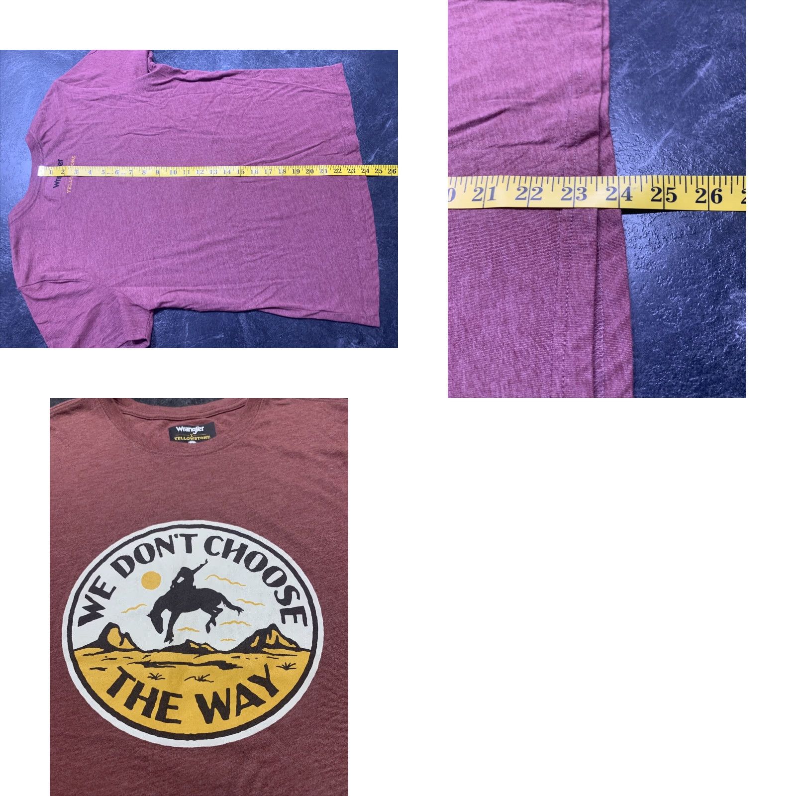 Wrangler Wrangler Yellowstone Dutton Ranch Super Soft Mens Large Multicolor Cowboy Western T Shirt Size US L / EU 52-54 / 3 - 4 Thumbnail