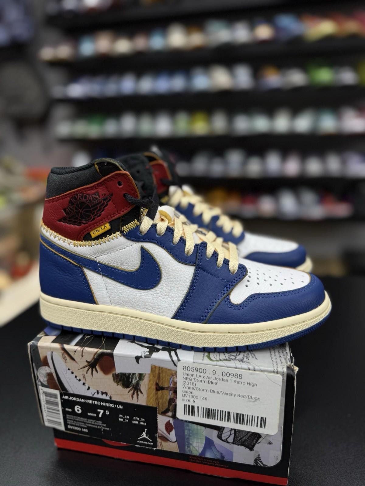 Jordan Brand Size 6M/7.5W - Jordan 1 Retro NRG x Union LA High Storm Blue Size US 6 / EU 39 - 2 Thumbnail