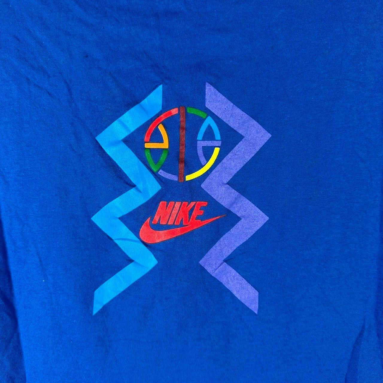Nike × Vintage Vintage 90s Nike Urban Jungle Gym Spike Lee Peace Tee Size US L / EU 52-54 / 3 - 3 Thumbnail