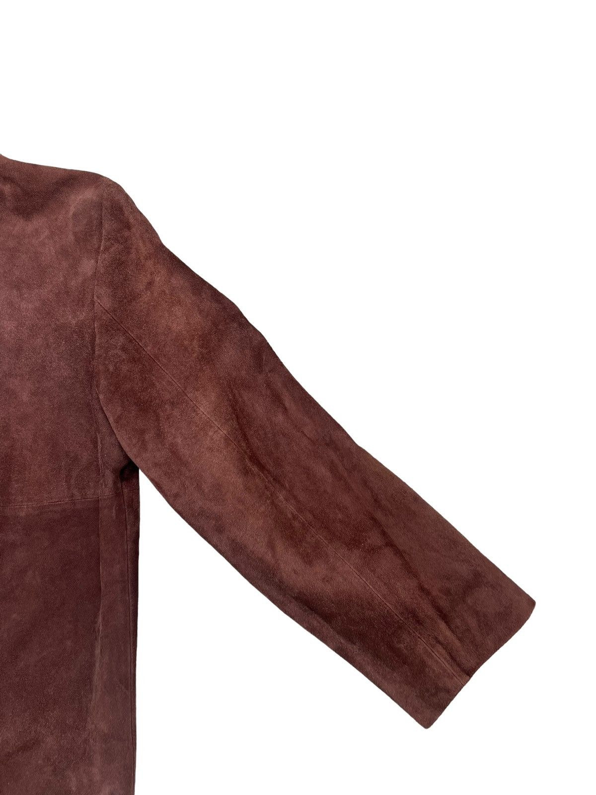 Leather Vintage FIGARO Paris Brown Sheepskin Suede Leather Shirt Size US M / EU 48-50 / 2 - 19 Thumbnail