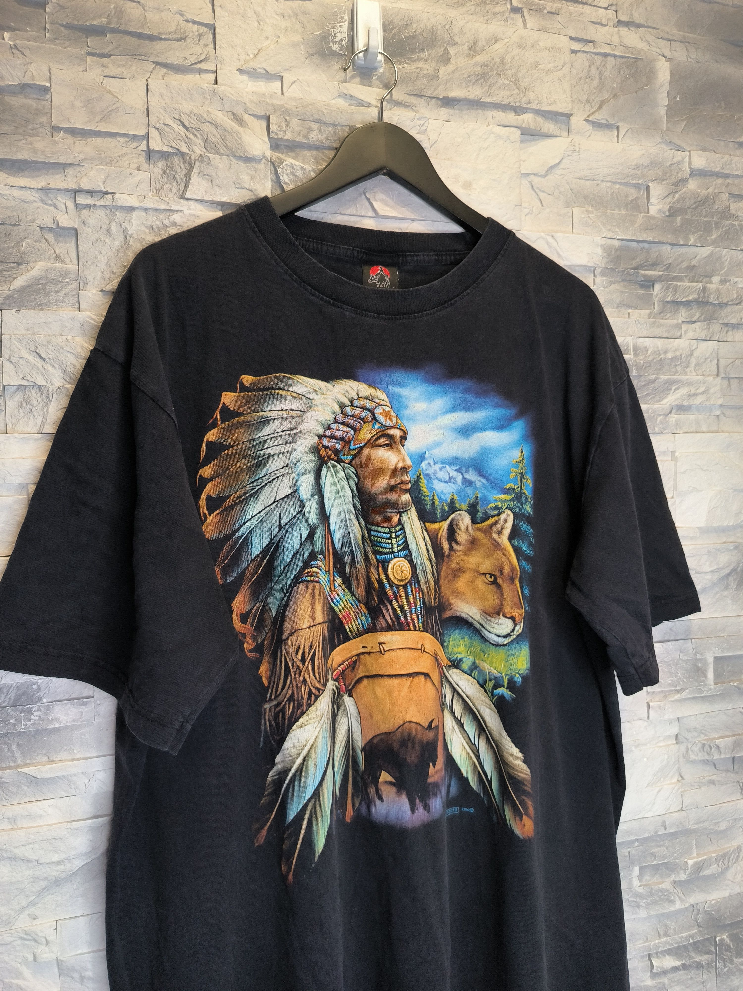 Other Vintage Hero Buff Indians T-Shirt Print Logo Tee Size US XXL / EU 58 / 5 - 3 Thumbnail