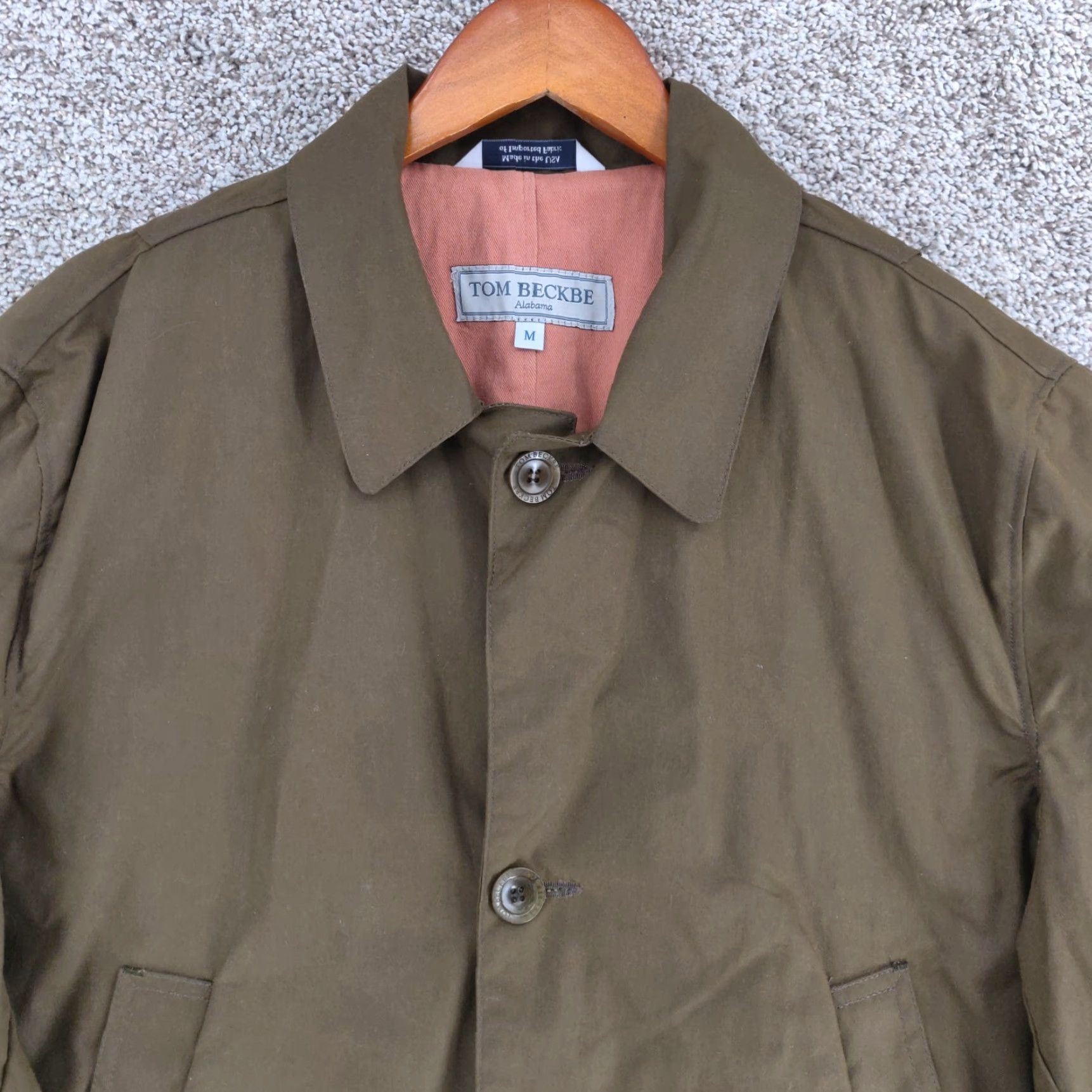 Vintage Tom Beckbe Alabama Waxed Outdoor Jacket Mens M Green Zip Snap Button Casual Size US M / EU 48-50 / 2 - 2 Thumbnail