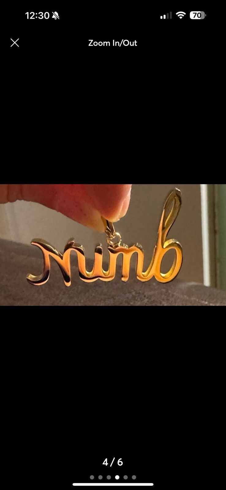 Revenge XXXTentacion Gold NUMB pendant Size ONE SIZE - 4 Thumbnail