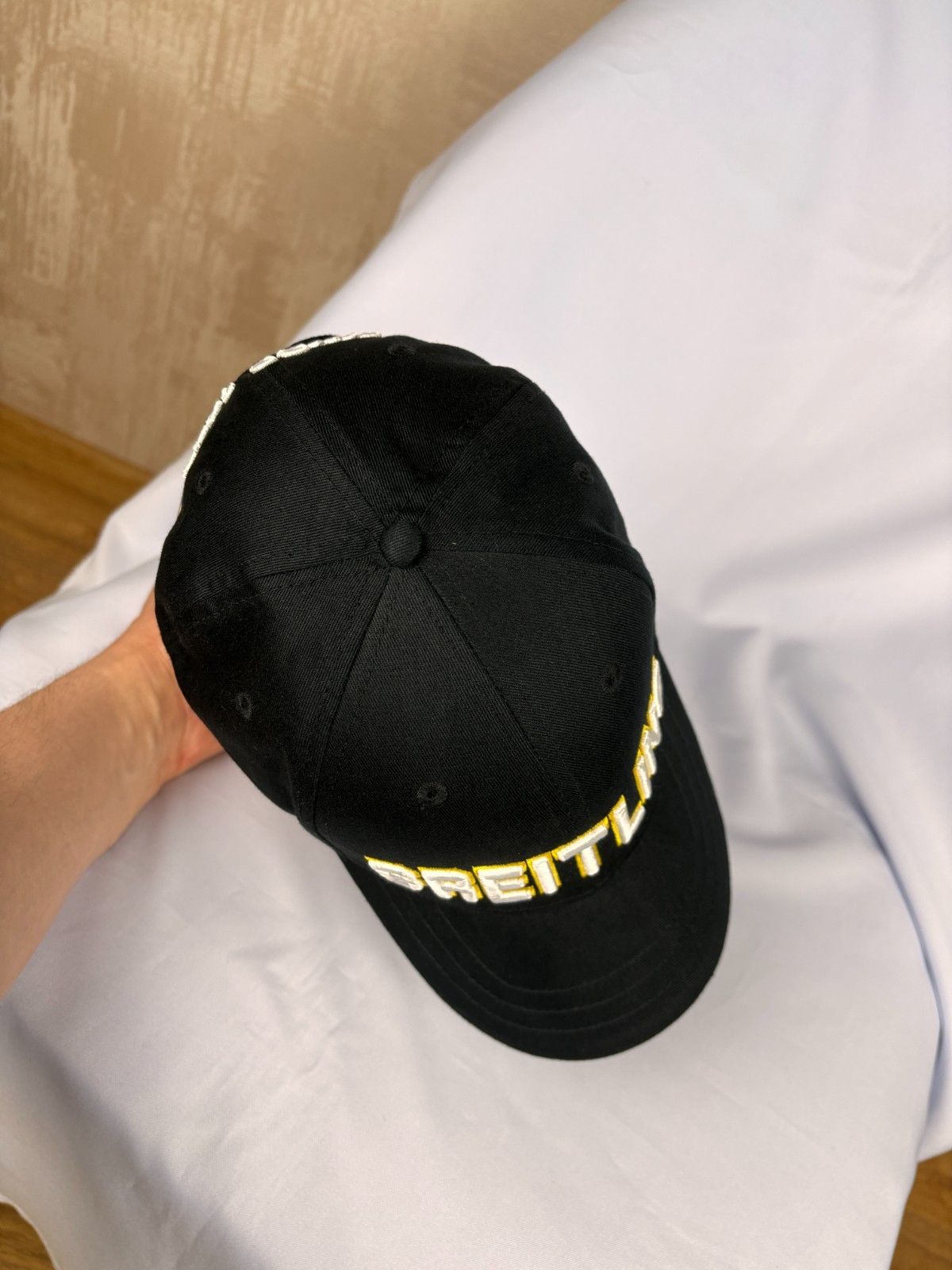 Breitling Mint! Breitling Watch Swiss Big Logo Cotton Cap Hat One Size Size ONE SIZE - 12 Thumbnail