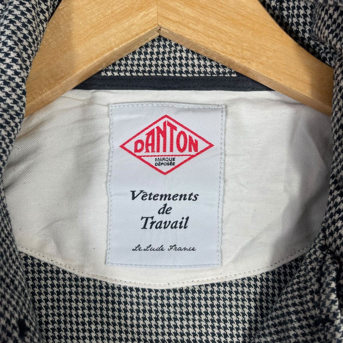 Danton DANTON Hooded Work Jacket | Houndstooth Pattern French Size US S / EU 44-46 / 1 - 3 Thumbnail