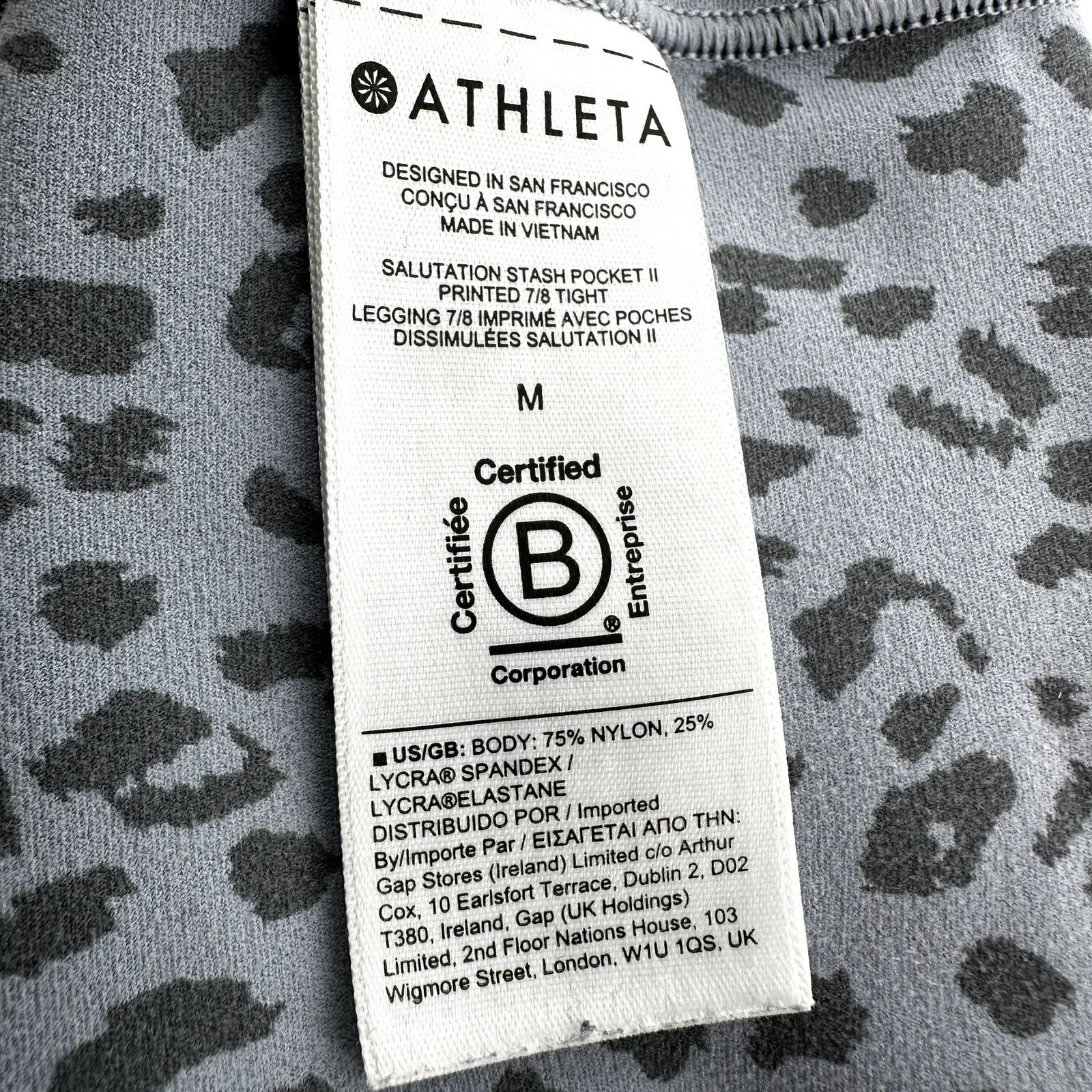 Athleta Athleta Salutation Stash Pocket II 7/8 Tights Leopard Blue M Size 32" / US 10 / IT 46 - 3 Thumbnail