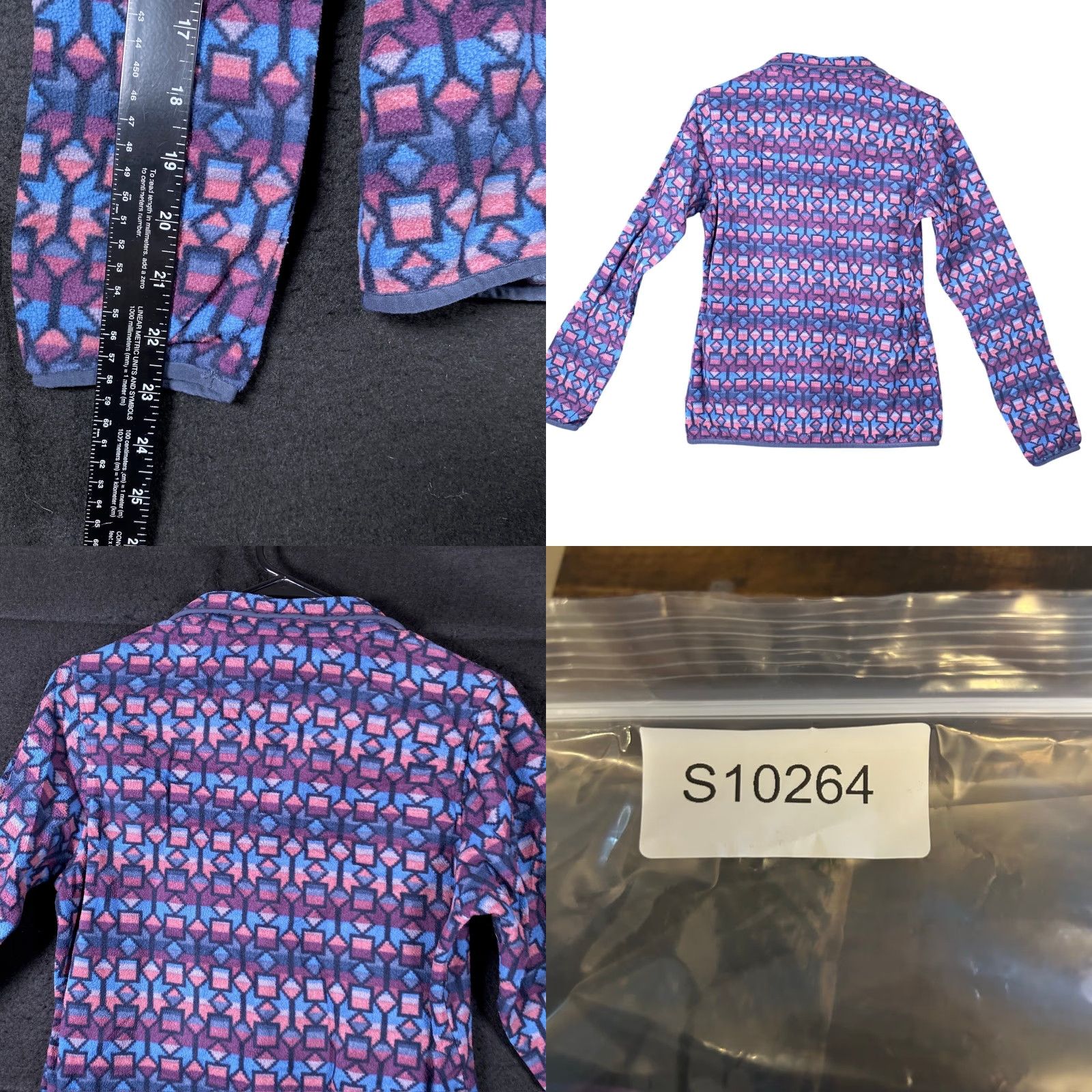 Patagonia Patagonia Sweatshirt Womens Cedar Mesa Stone Blue 1/4 Snap Geometric Small Regular Long Sleeve Knit Fleece Polyester Pullover Casual Activewear Womens Size S / US 4 / IT 40 - 8 Thumbnail