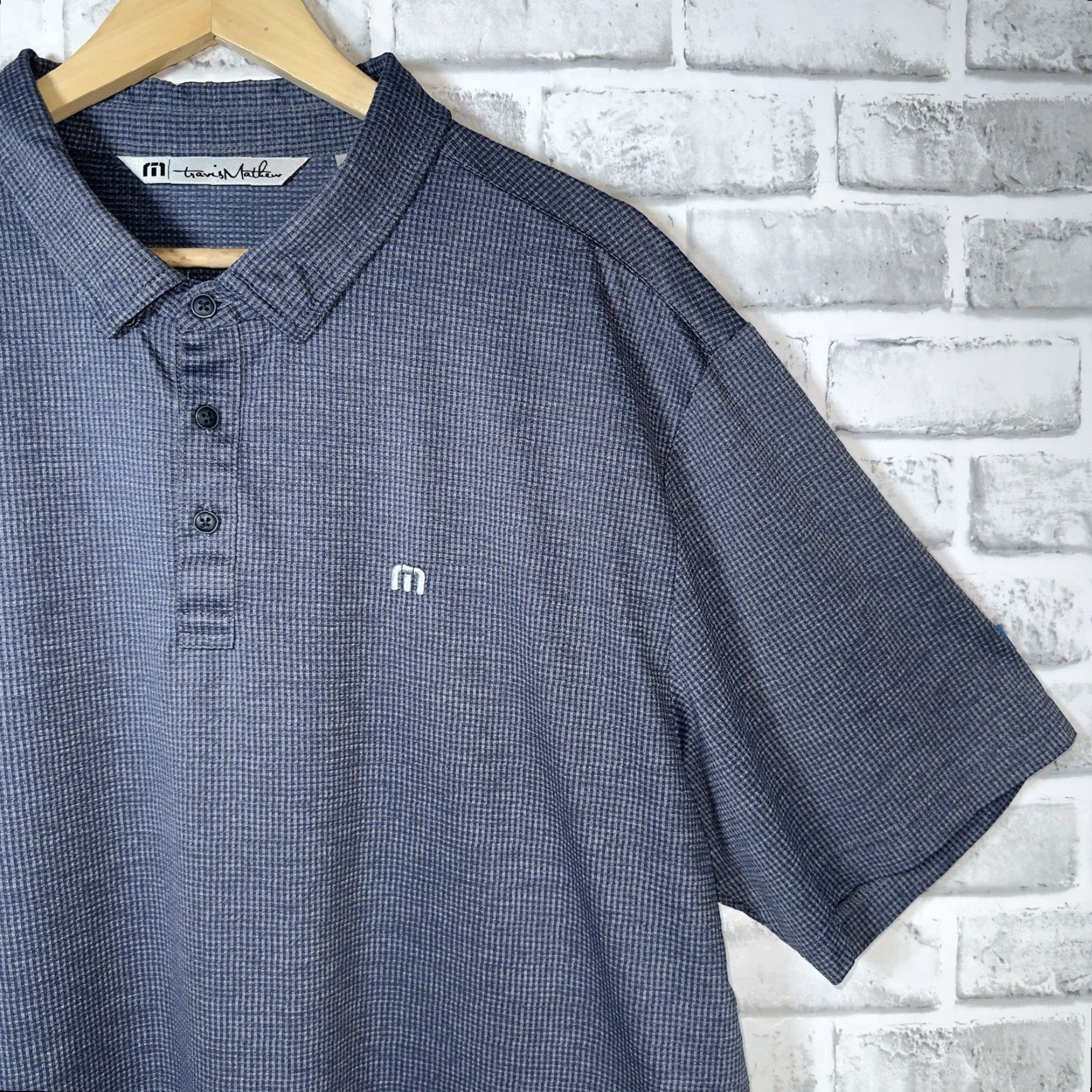 TravisMathew Travis Mathew Polo Shirt Mens 2XL Blue Golf Athletic Shirt Size US XXL / EU 58 / 5 - 2 Thumbnail