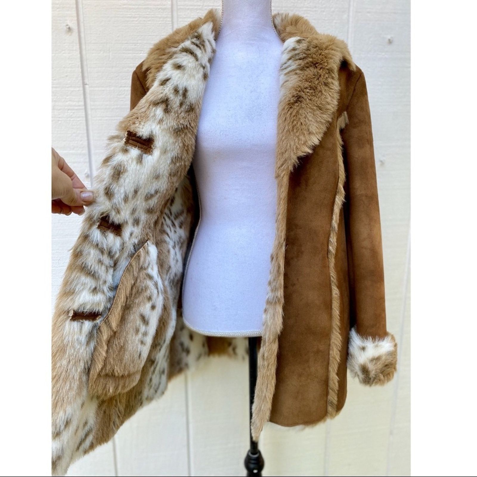 REGAL Vintage Regal Faux Fur & Suede Winter Co… Size L / US 10 / IT 46 - 2 Thumbnail