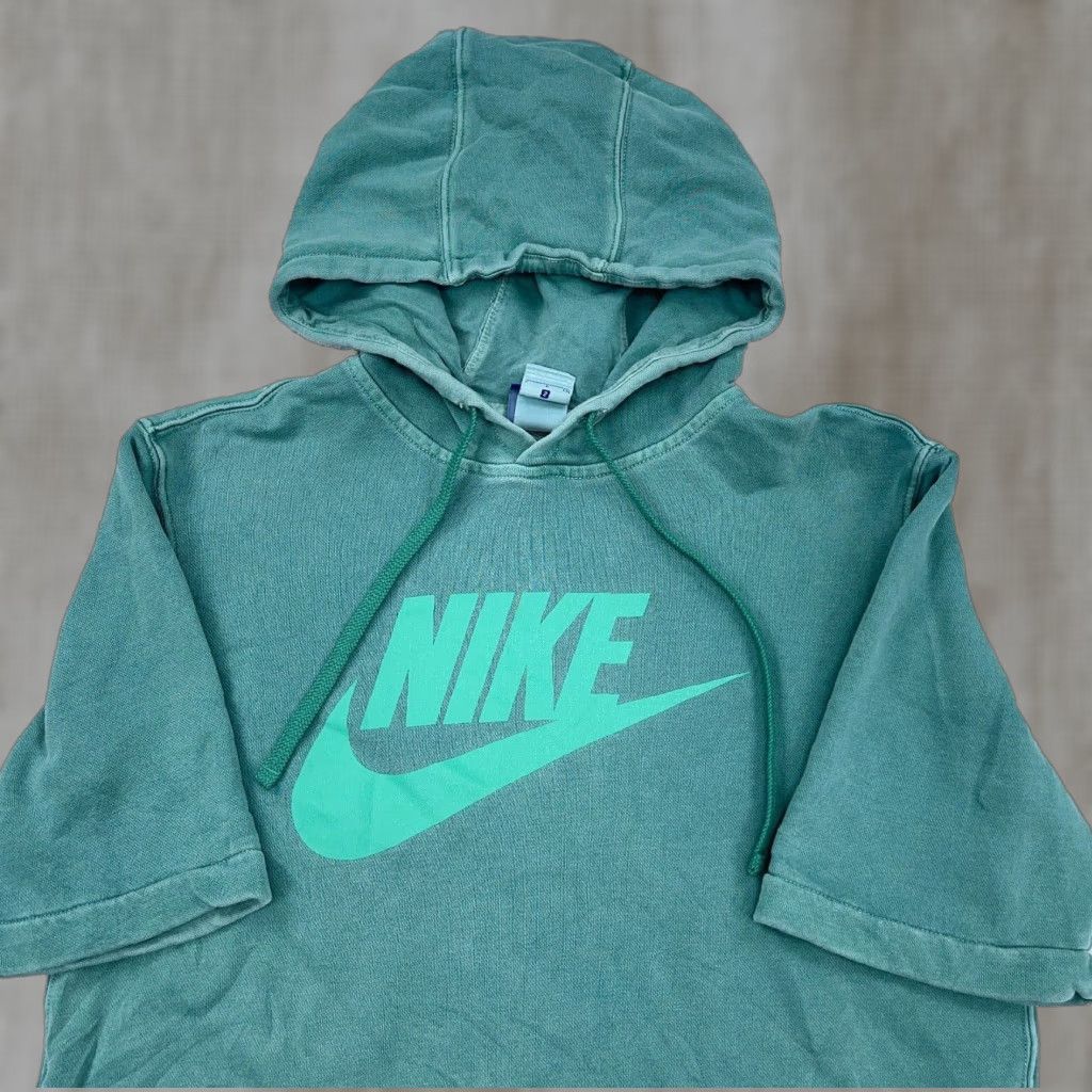 Nike Nike Hoodie Men Small Green Sweatshirt Short Sleeve Faded Gym Training Shirt Size US S / EU 44-46 / 1 - 1 Thumbnail