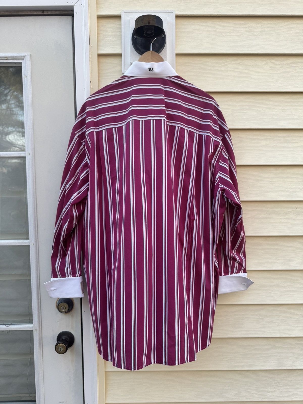 Raf Simons Red & White Striped Shirt Size US XS / EU 42 / 0 - 5 Thumbnail