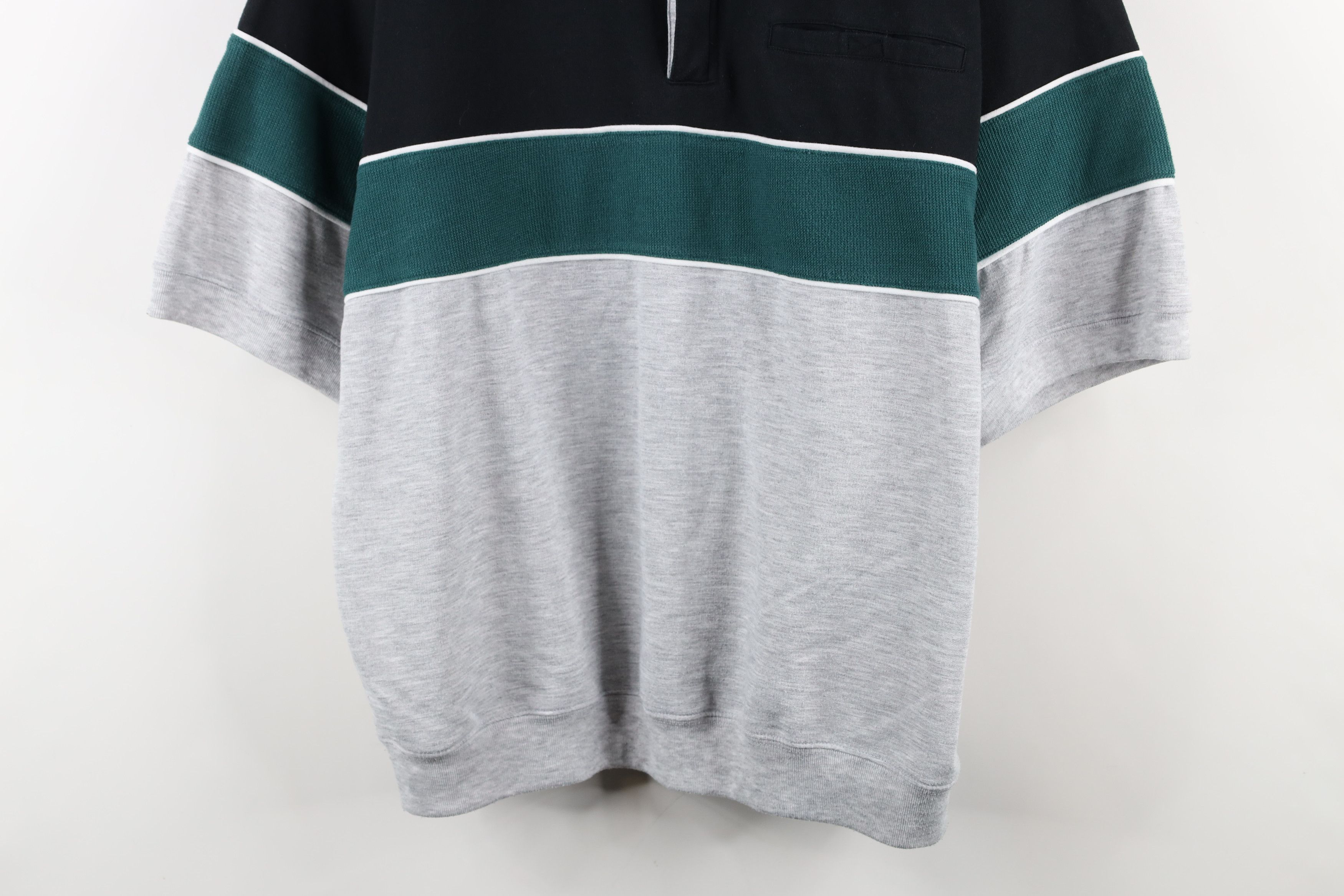 Vintage Vintage 90s Streetwear Thermal Knit Half Zip Pullover Polo Size US XL / EU 56 / 4 - 3 Thumbnail